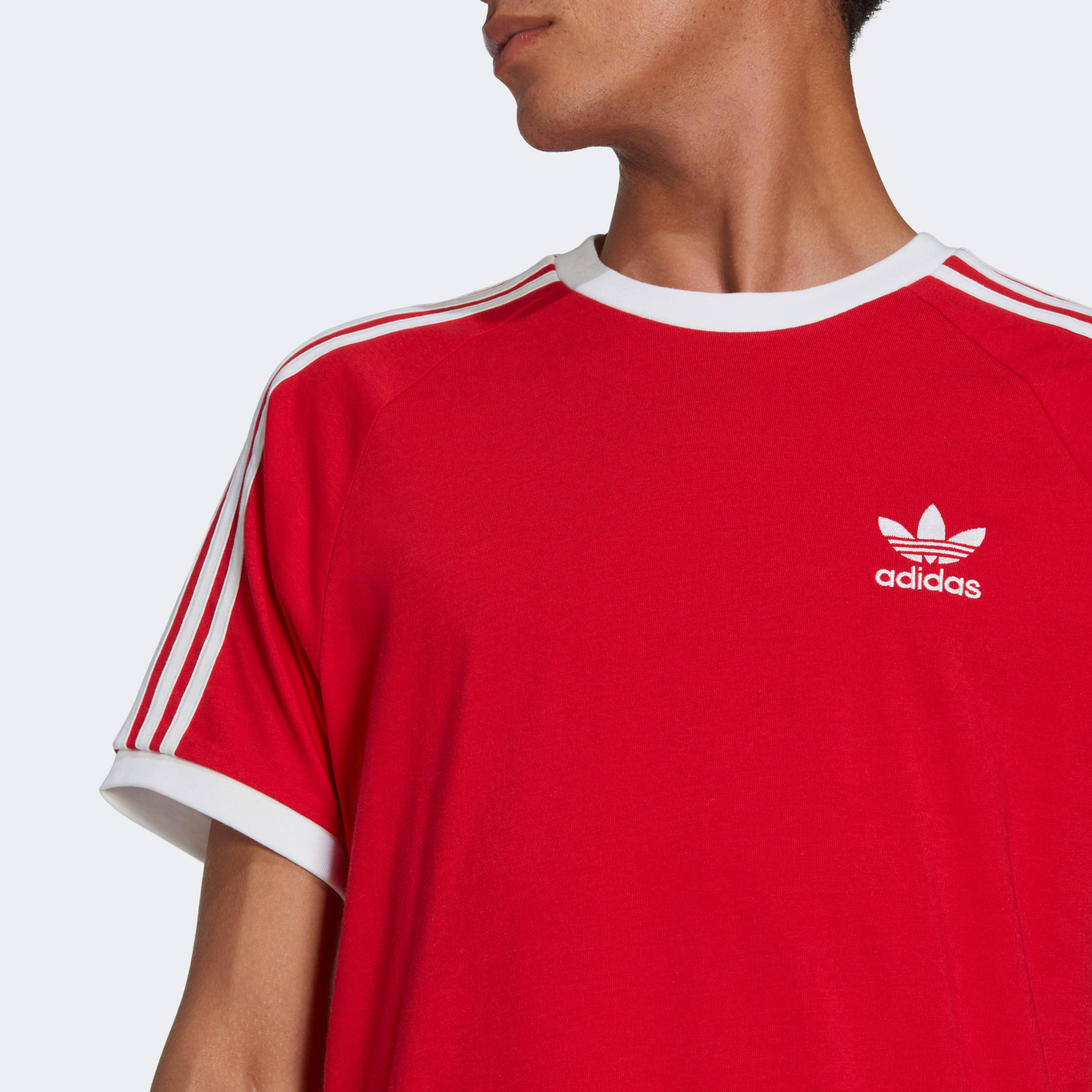 adidas Adicolor Classics 3 Stripes Erkek Kırmızı T-Shirt