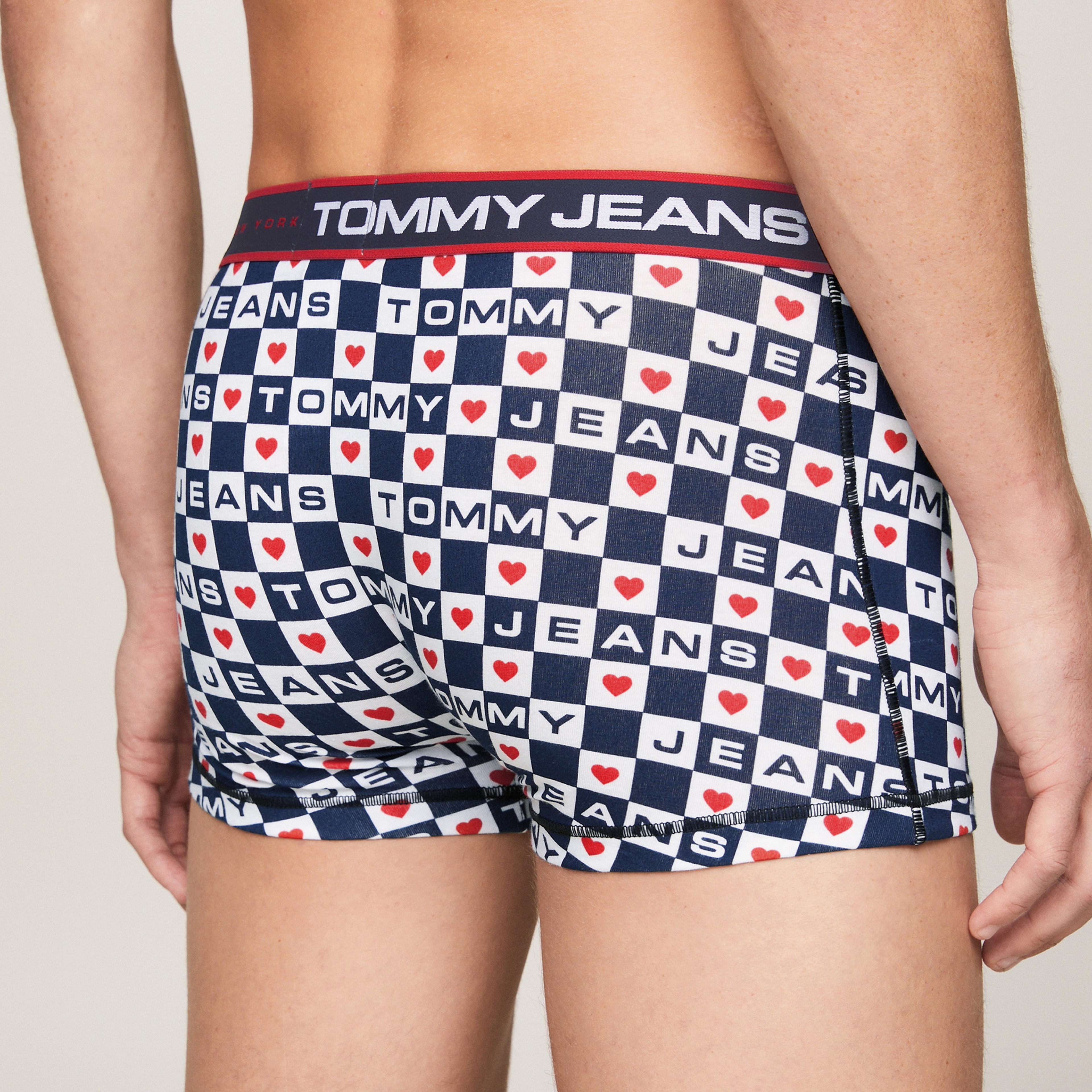 Tommy Jeans 3'lü WB Trunk Print Erkek Siyah Boxer