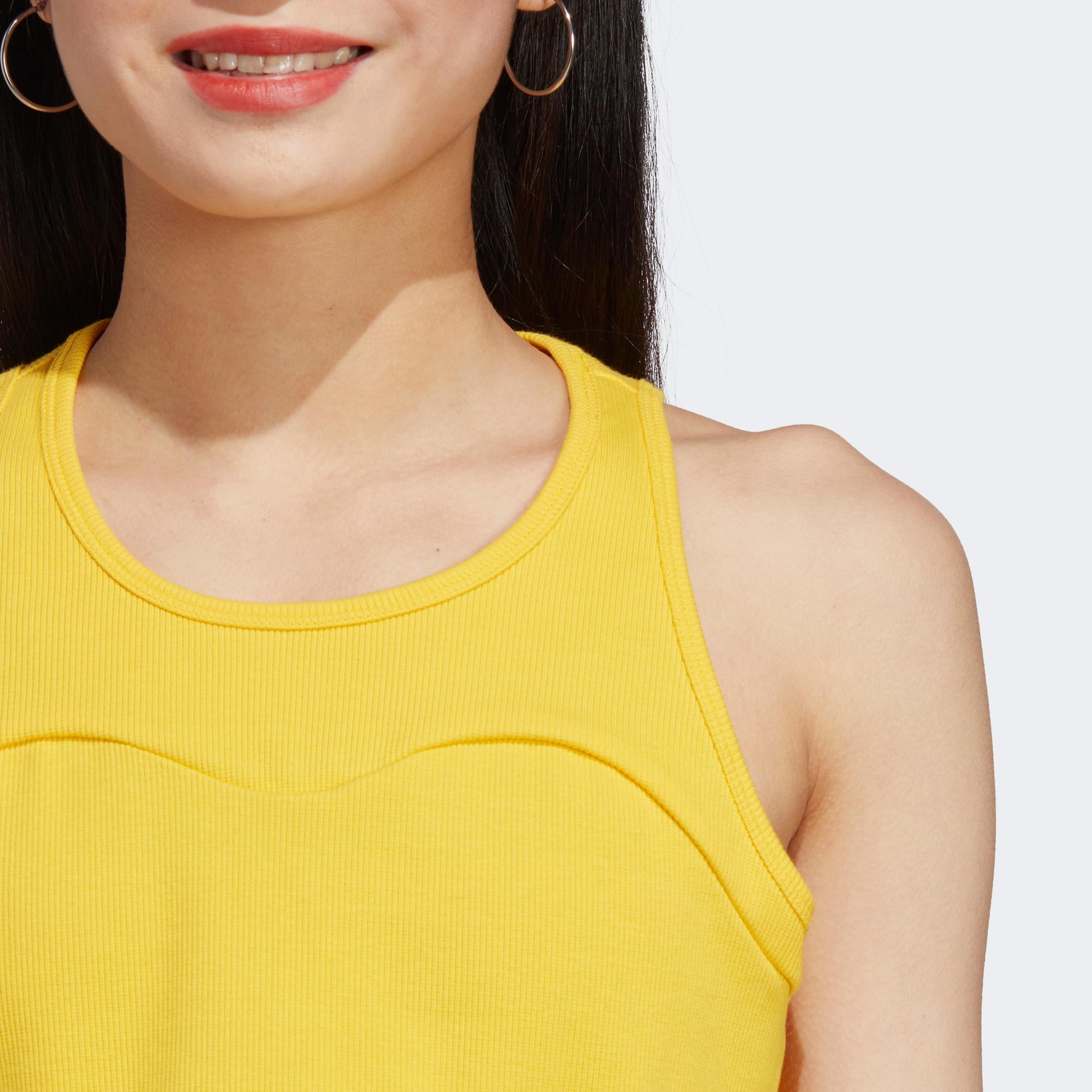 adidas Lng Rib Kadın Sarı Crop