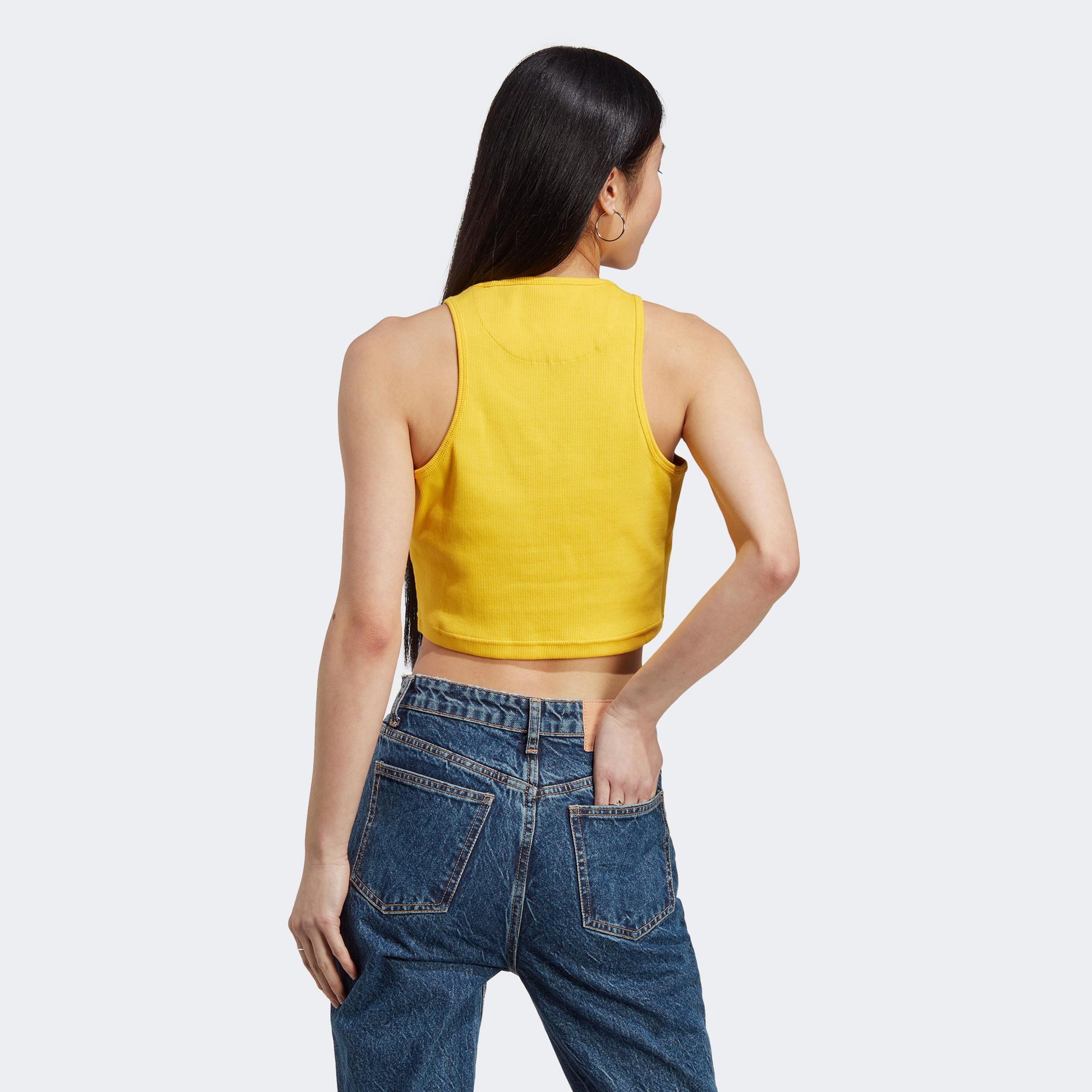 adidas Lng Rib Kadın Sarı Crop