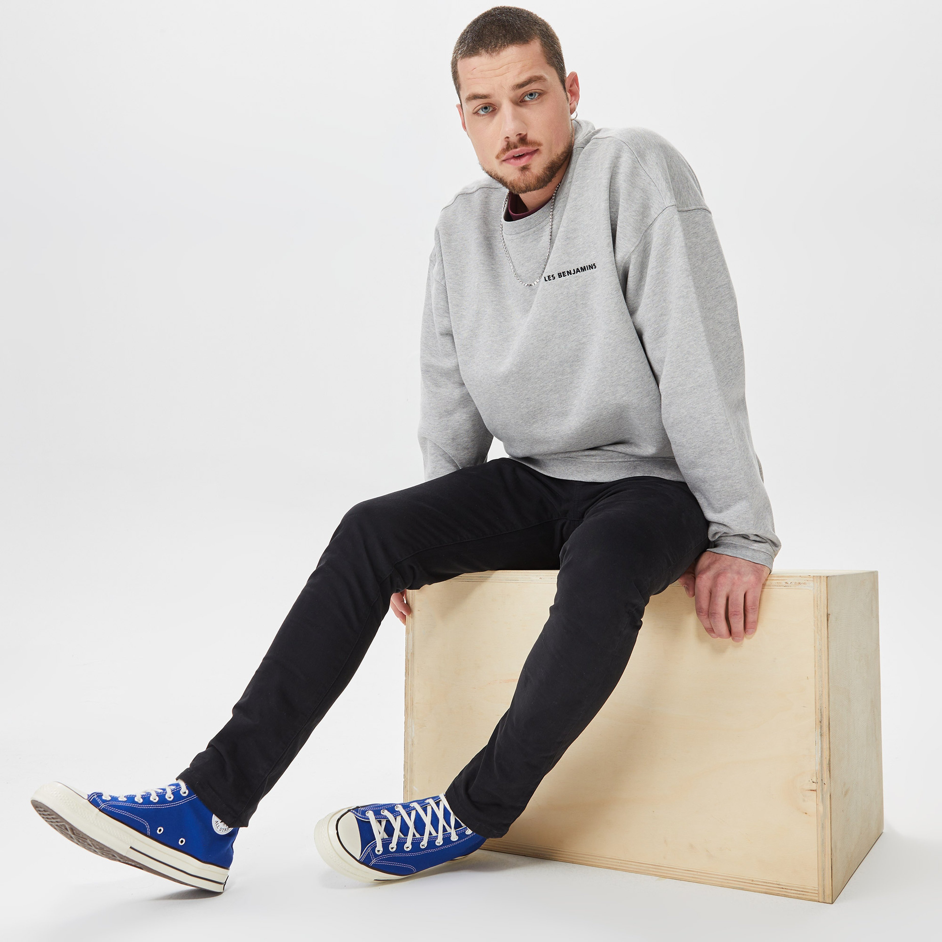Les Benjamins Core Erkek Gri Sweatshirt