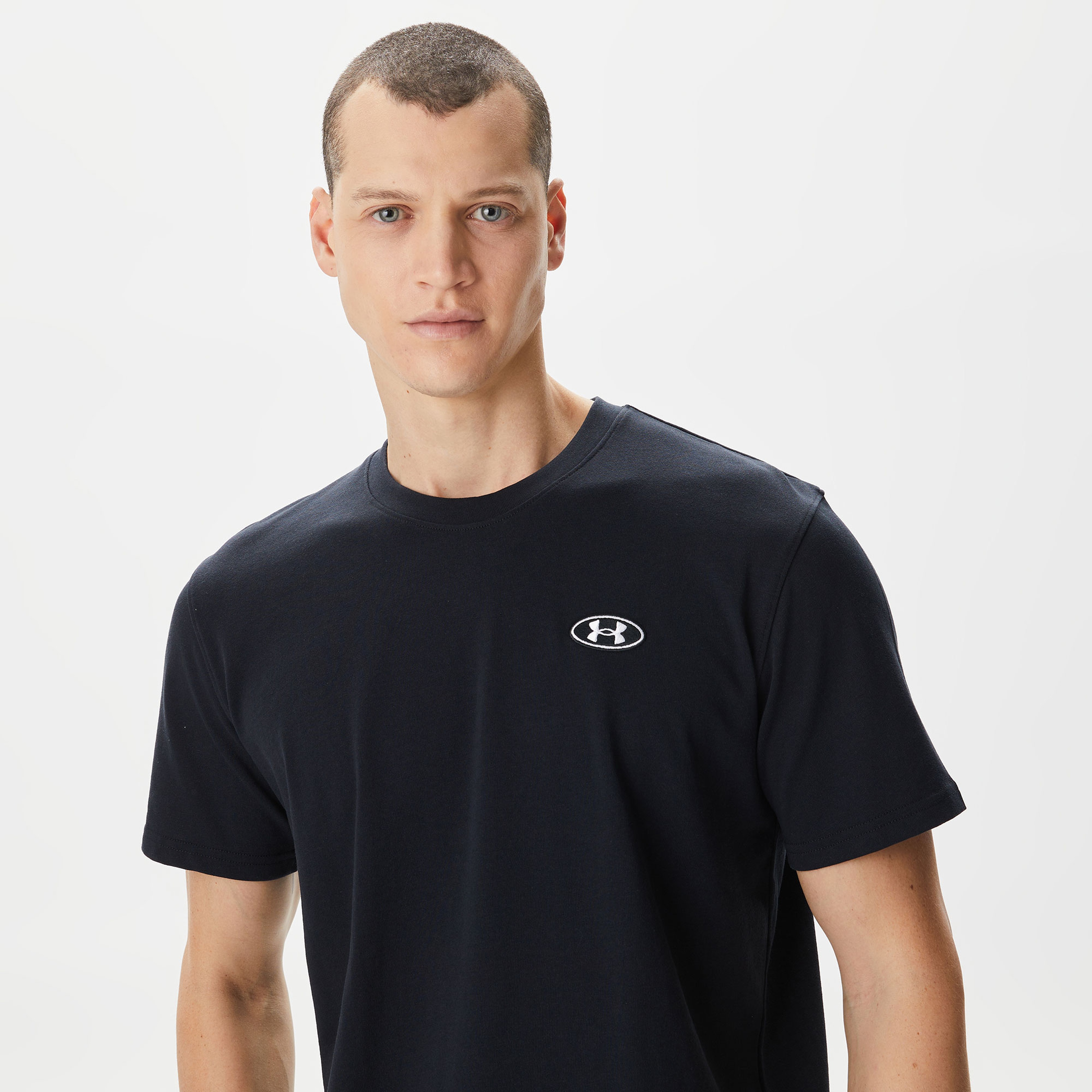 Under Armour Hw Lc Patch Ss Erkek Siyah T-Shirt
