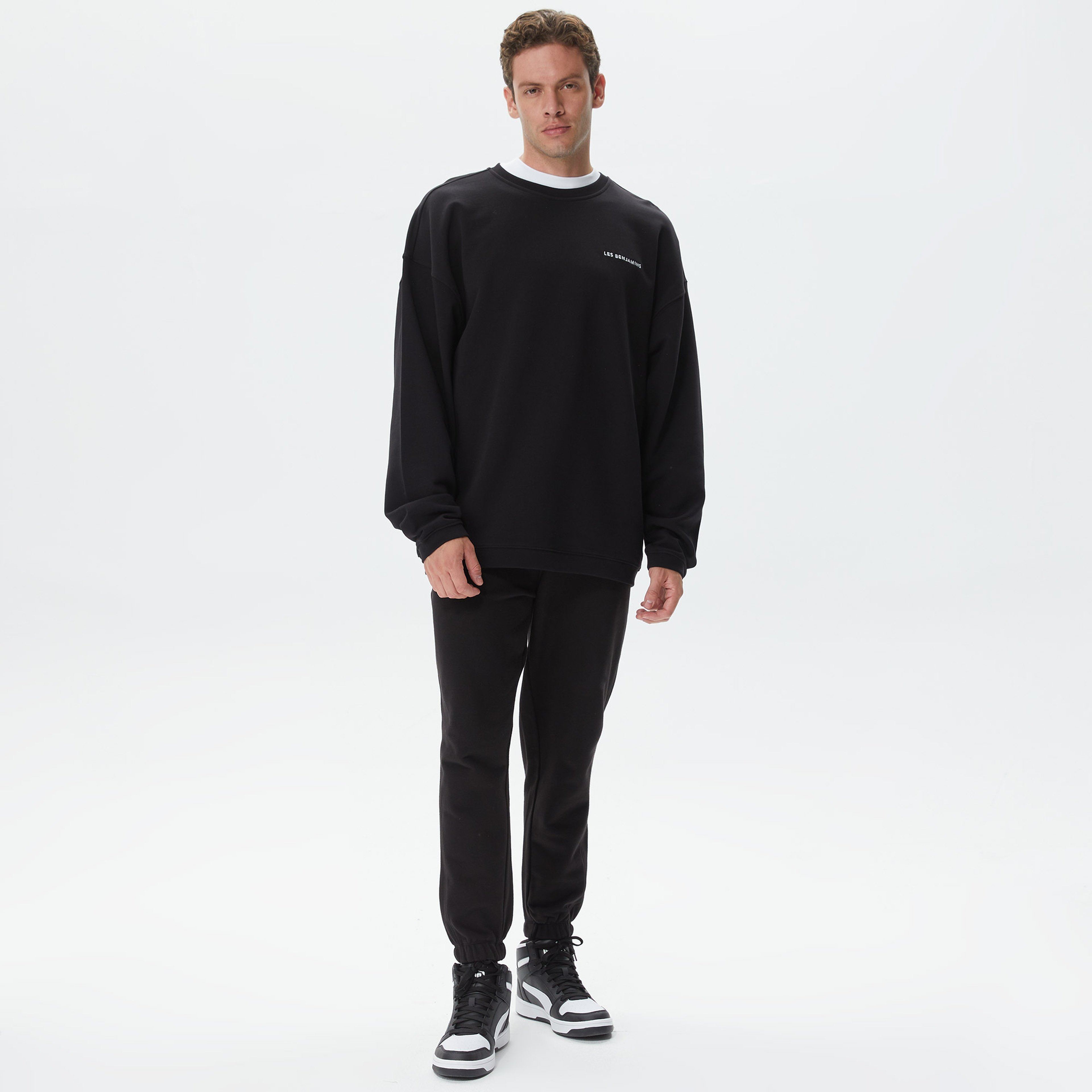 Les Benjamins Core Erkek Siyah Sweatshirt