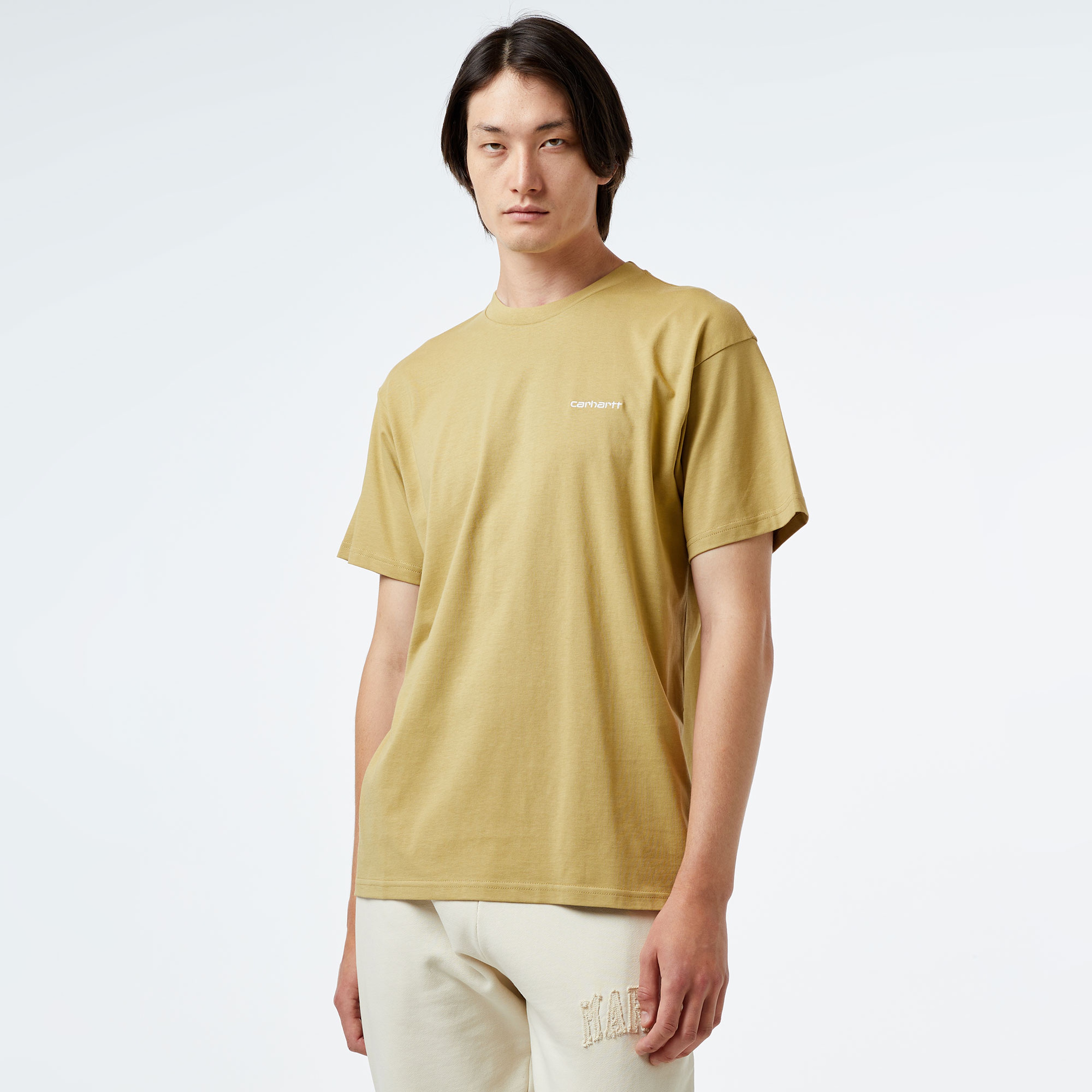 Carhartt WIP S/S Script Embroidery Erkek Bej T-Shirt