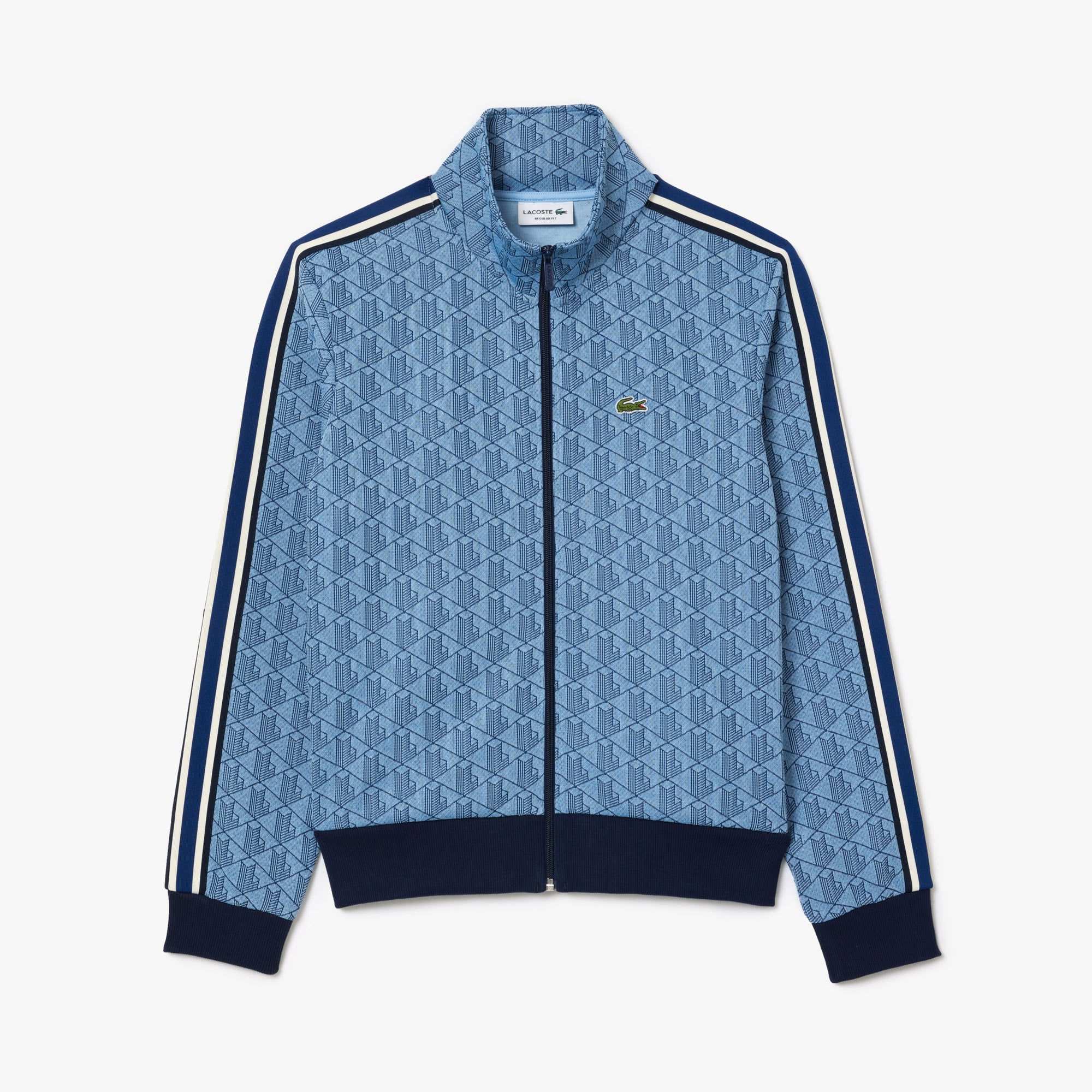 LACOSTE 水色 花柄 ナイロンジャケット US S Lacoste Paris Fermuarlı Erkek Mavi Sweatshirt9 - XXLSH1368| Occasion