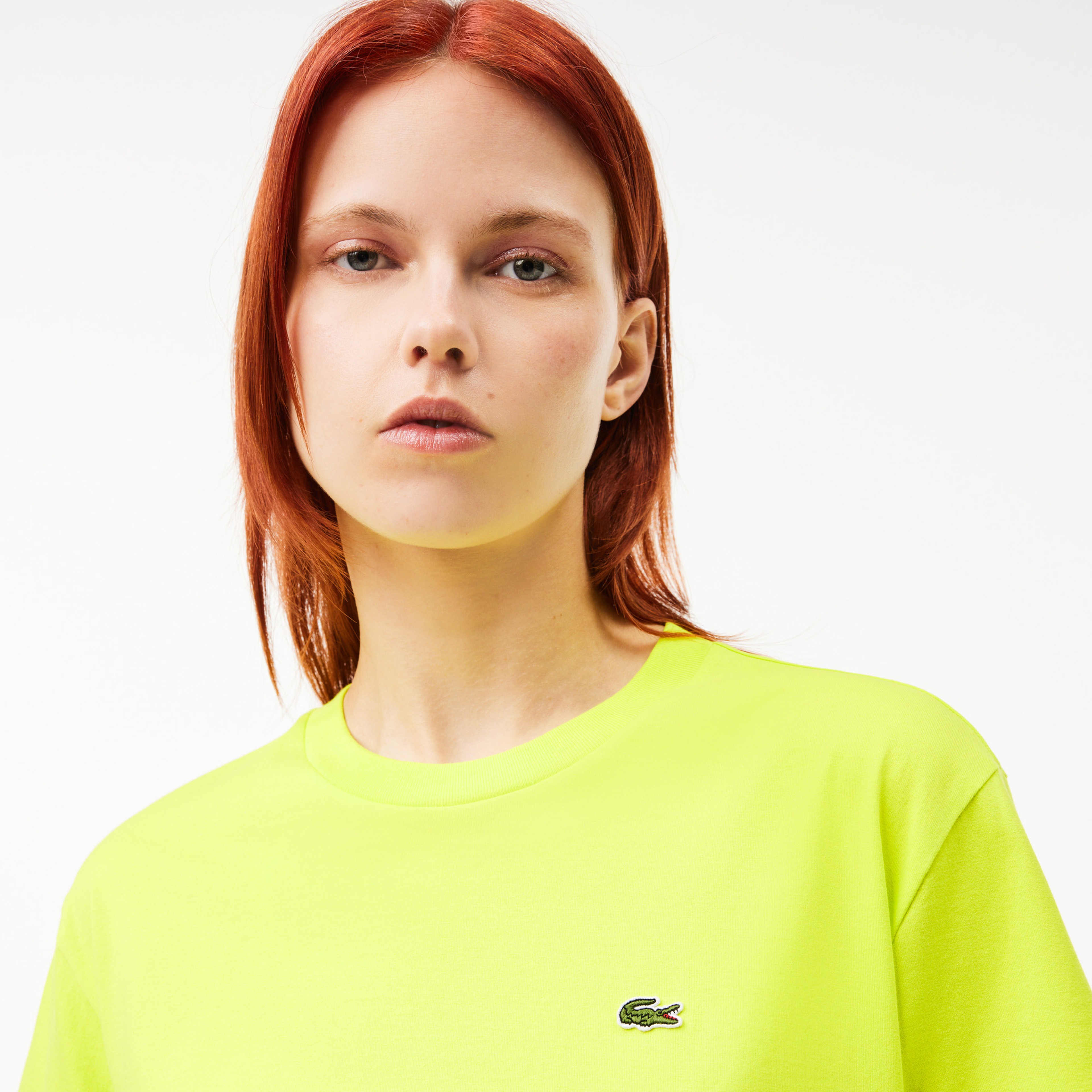 Lacoste Relaxed Fit Lightweight Kadın Sarı T-Shirt