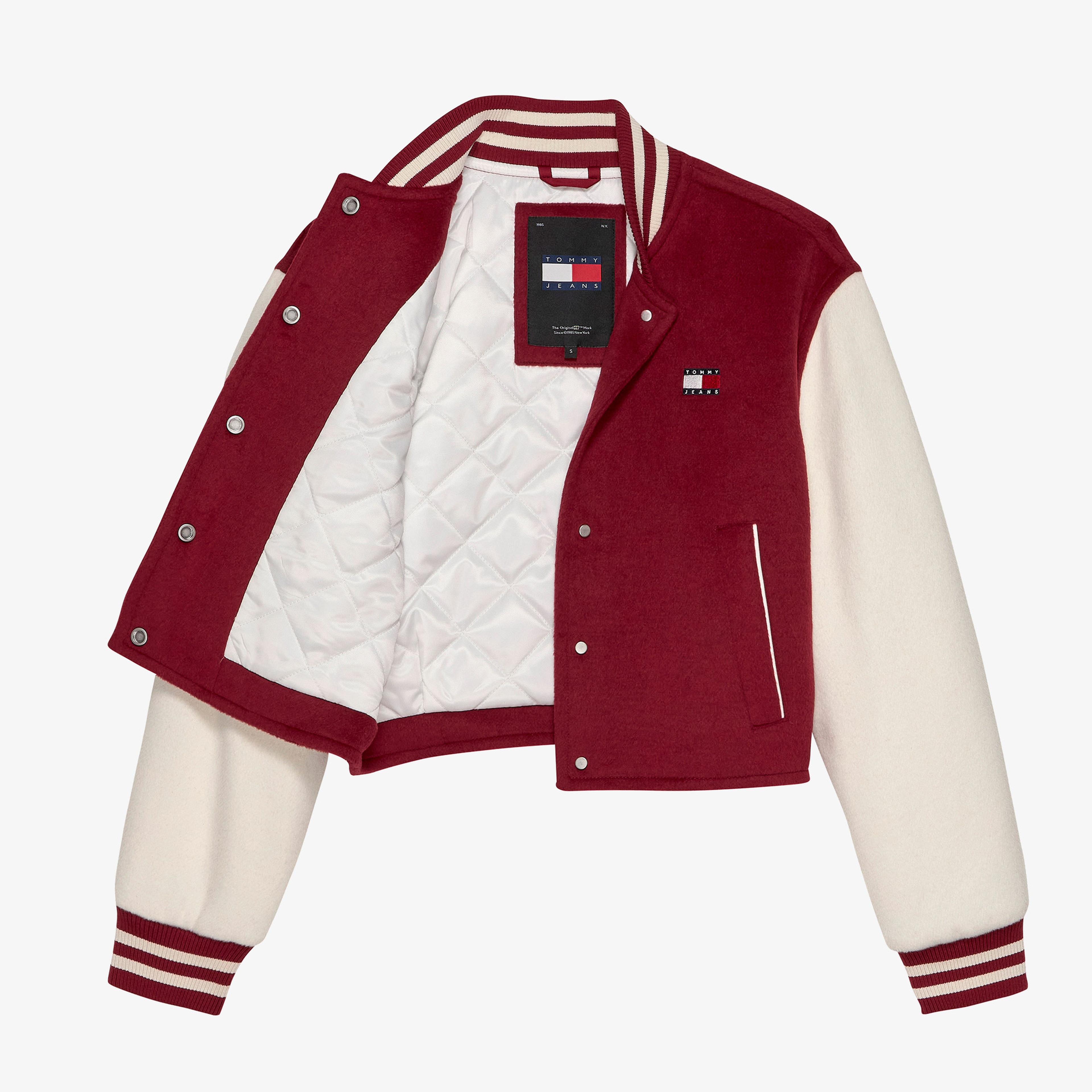 Tommy Jeans Crp Varsity Kadın Kirmizi Ceket