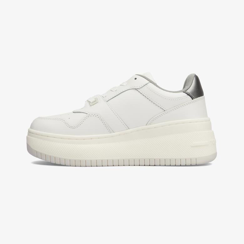 Tommy Jeans Retro Basket Flatform Kadın Beyaz Sneaker