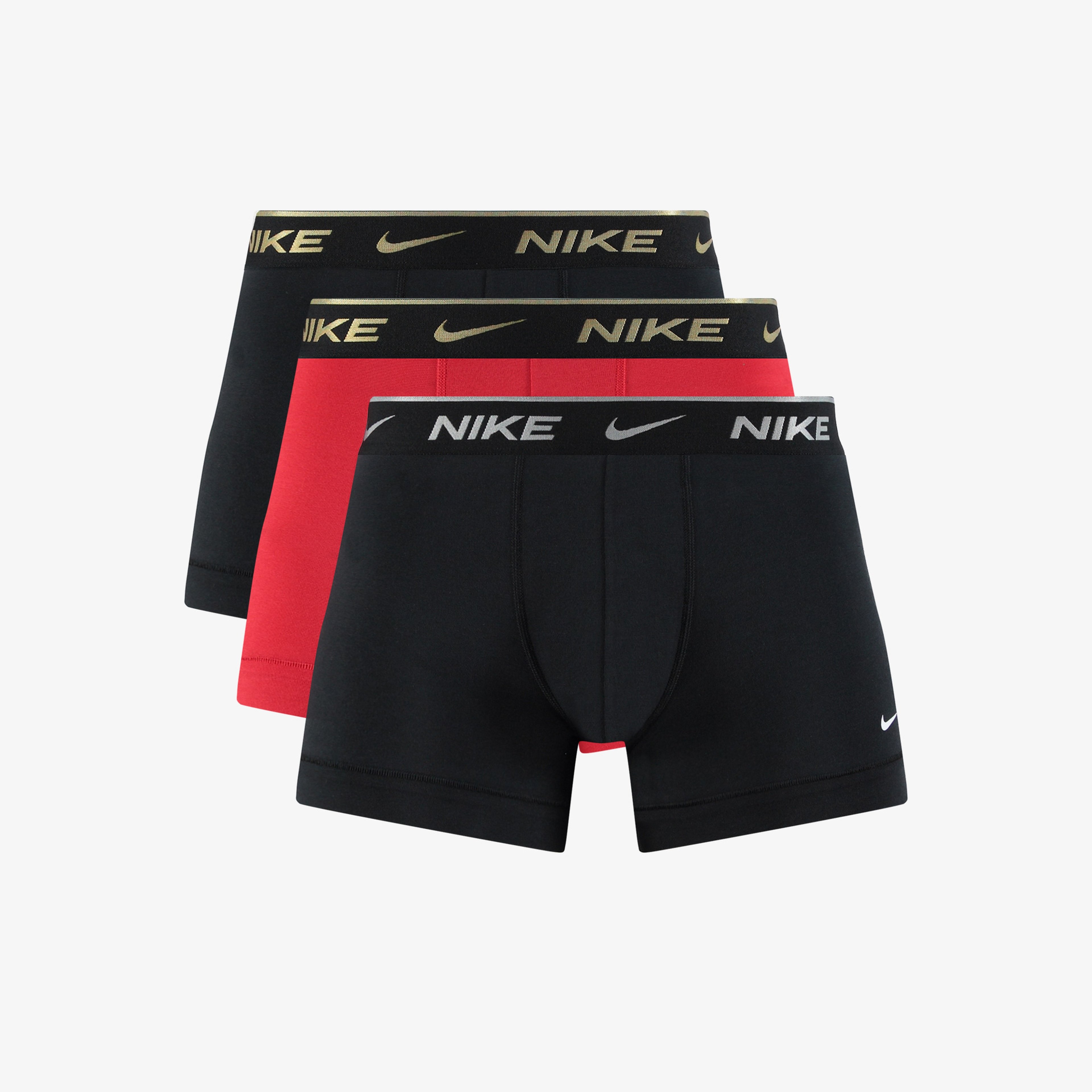 Nike Trunk 3'lü Gold/Silver Bantlı Erkek Renkli Boxer