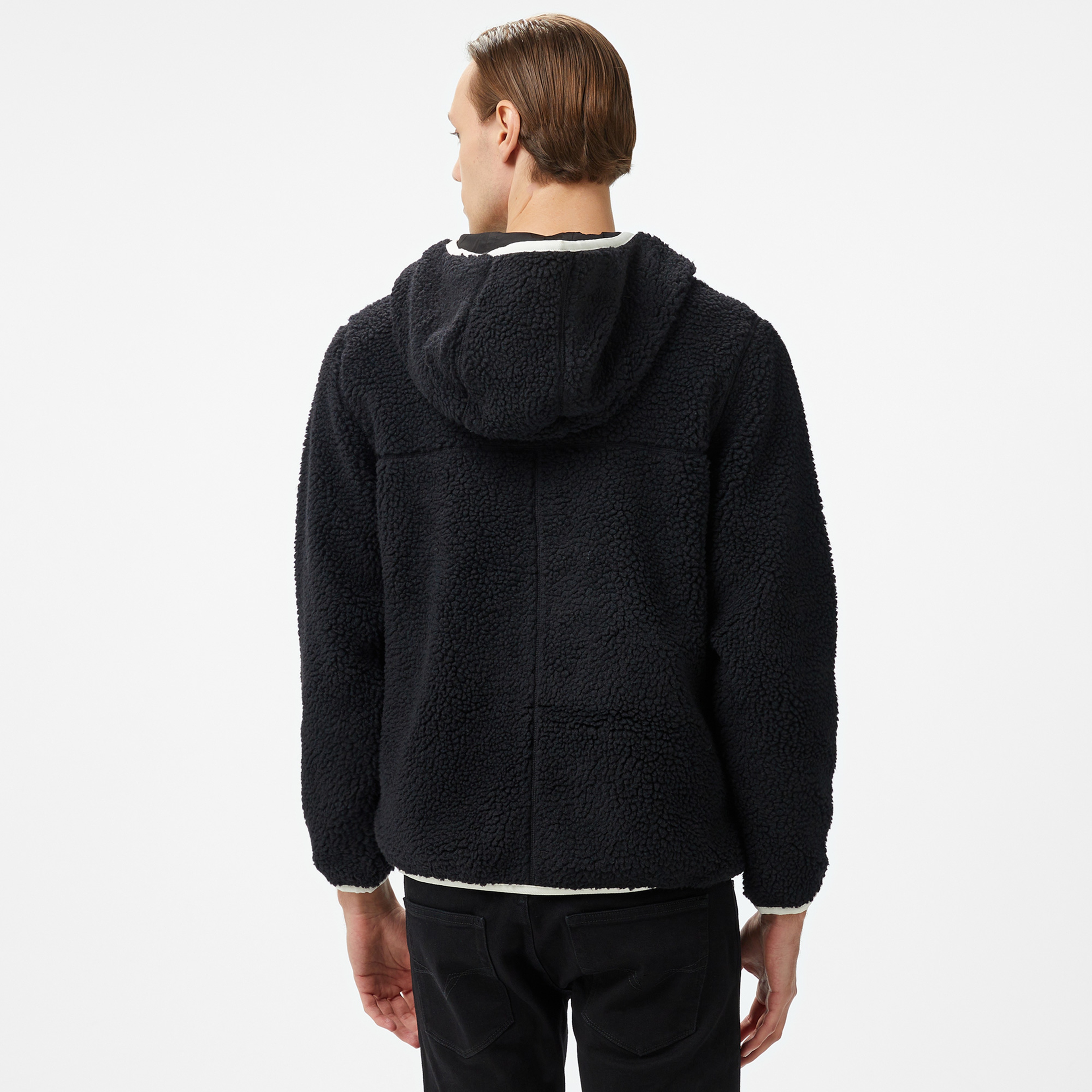 Tommy Jeans Reg Badge Teddy Erkek Siyah Sweatshirt