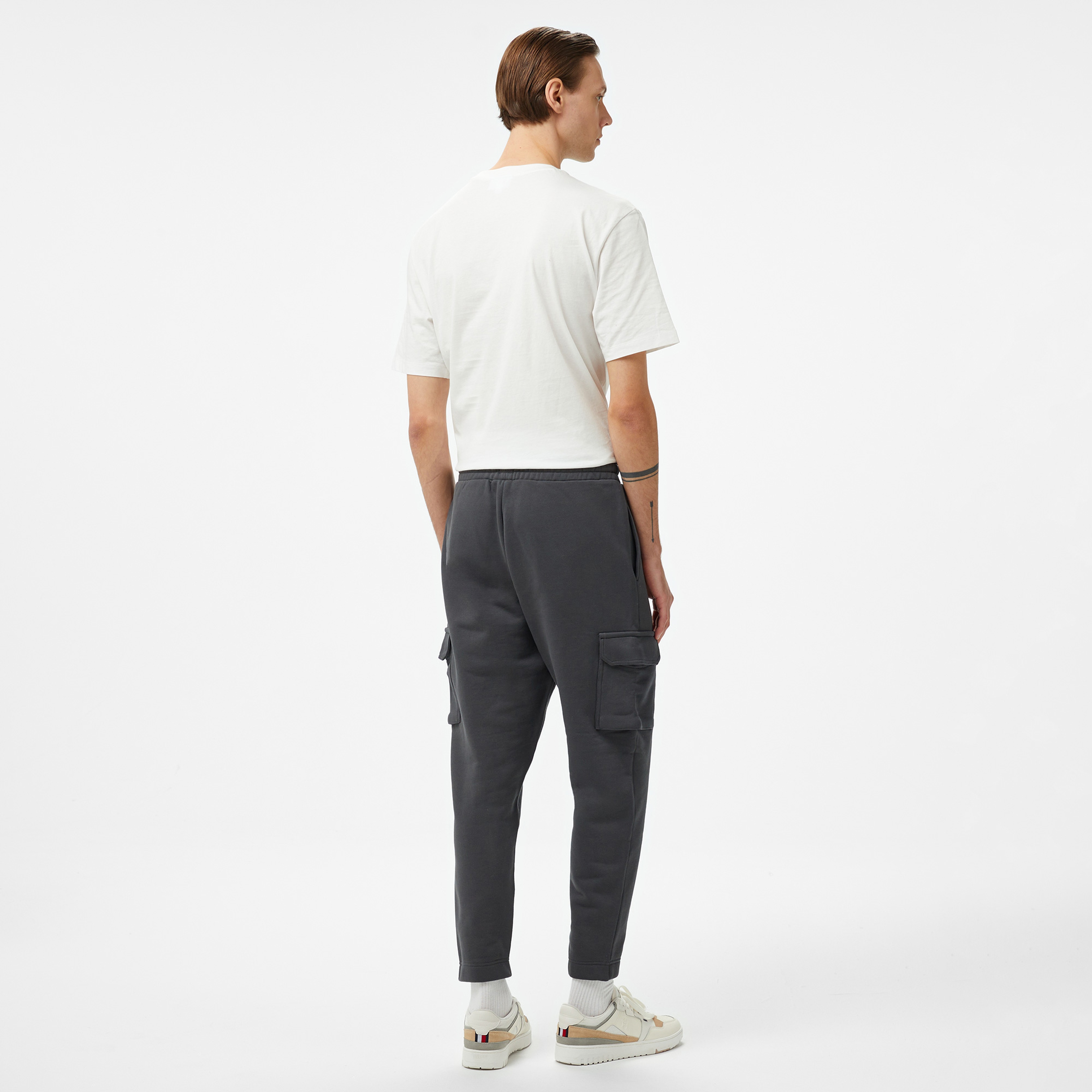 Tommy Jeans Reg Xs Badge Erkek Gri Eşofman Alti