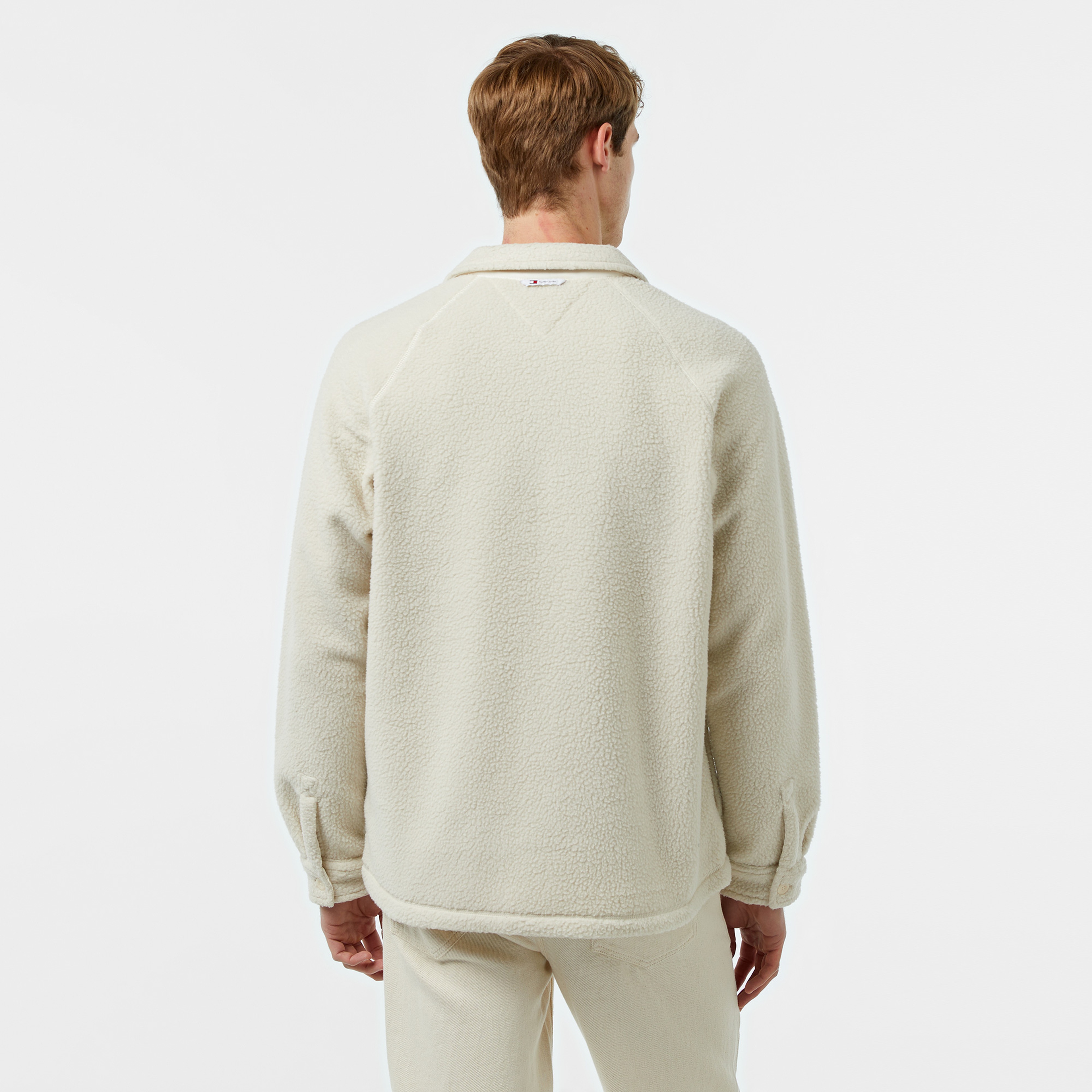 Tommy Jeans Badge Teddy Erkek Beyaz Gömlek