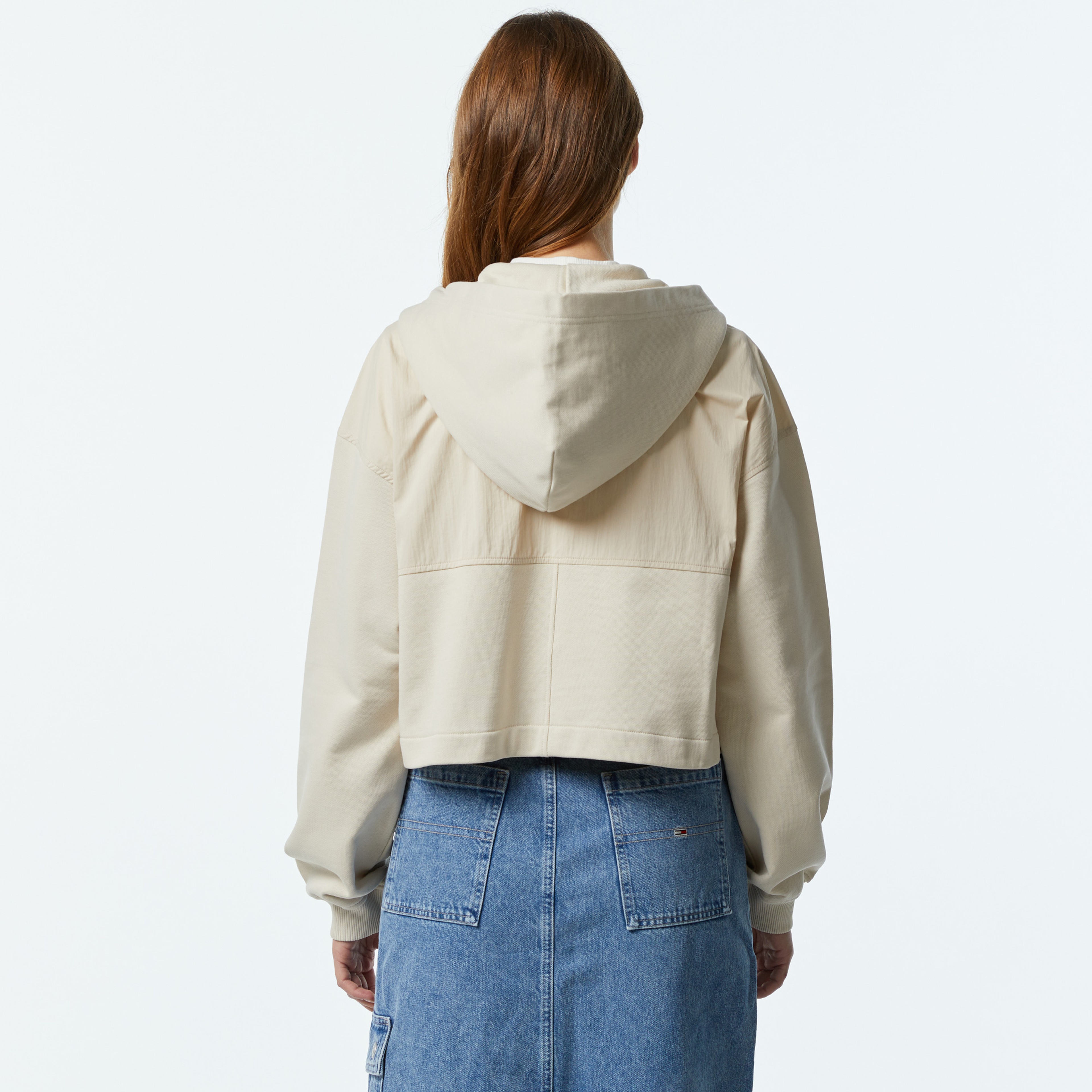 Tommy Jeans Fabric Kadın Bej Sweatshirt