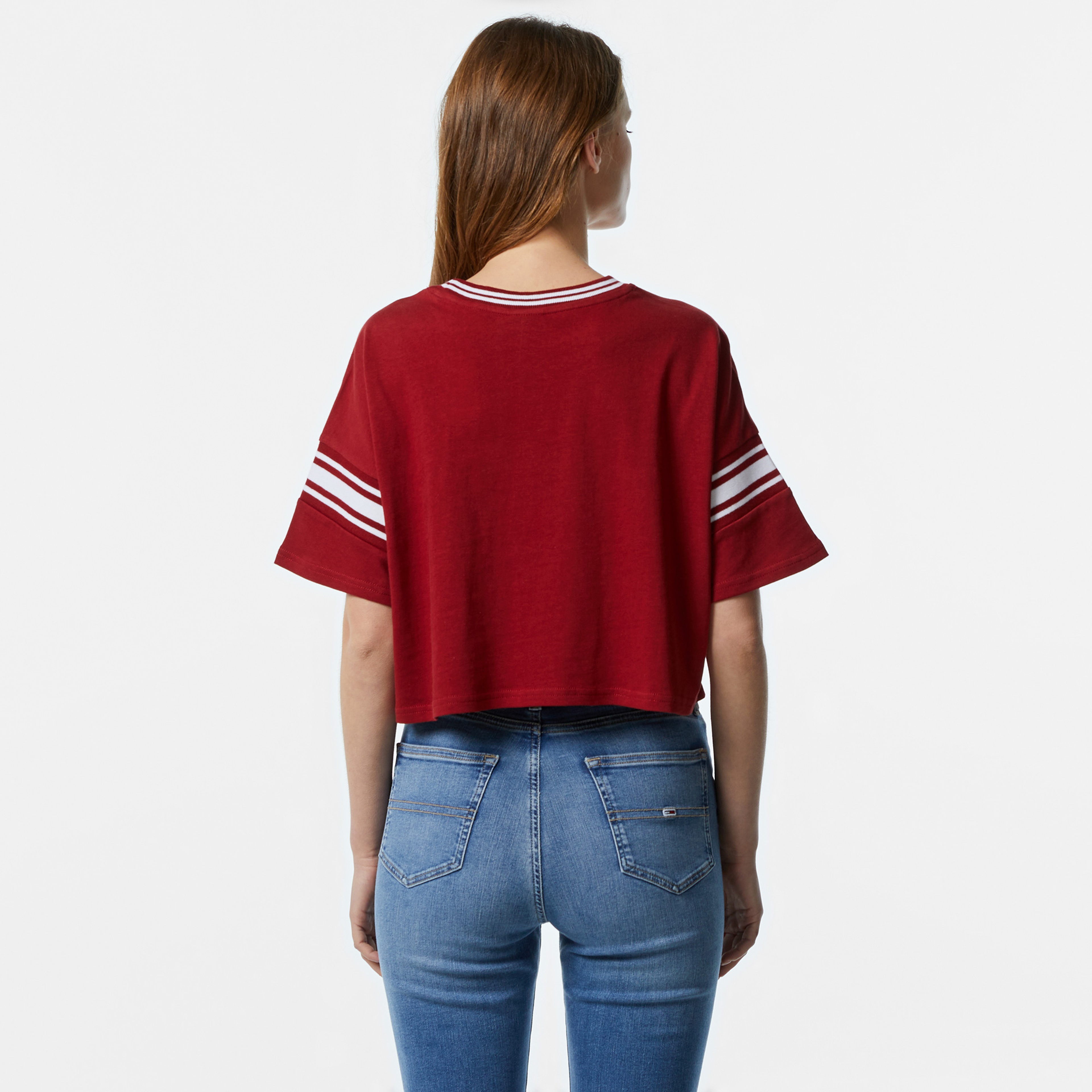 Tommy Jeans Varsity Kadın Kirmizi T-Shirt