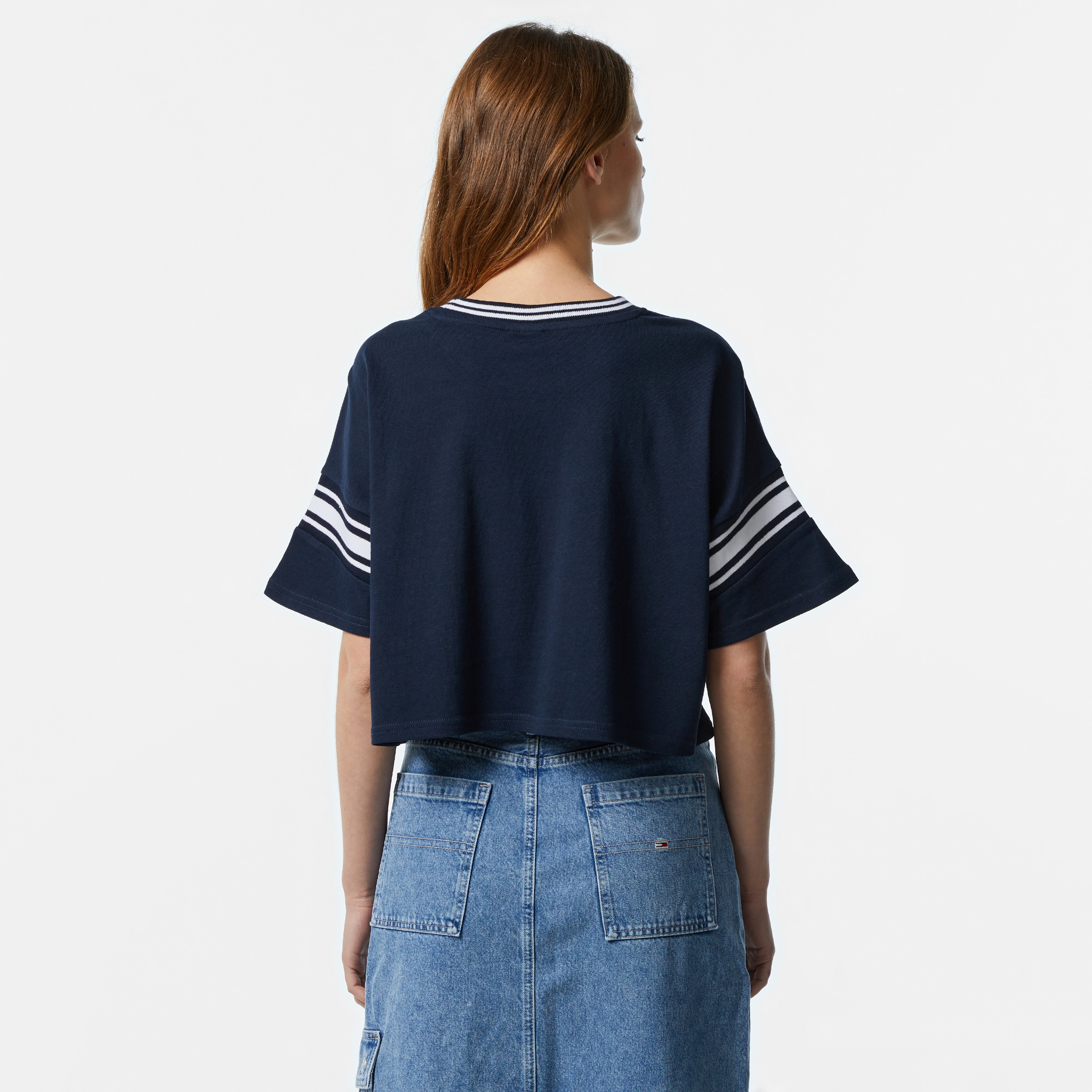 Tommy Jeans Varsity Kadın Mavi T-Shirt