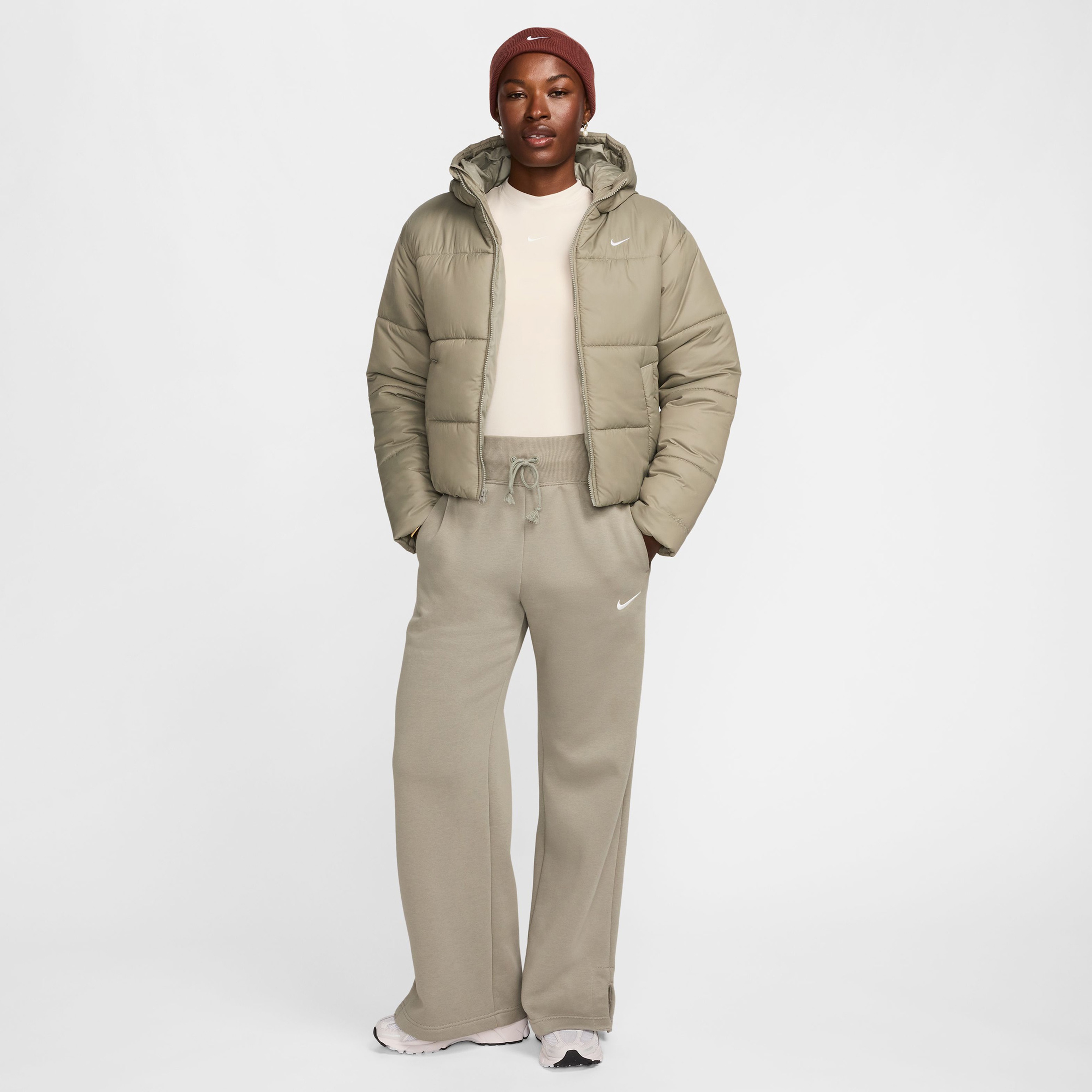 Nike Sportswear Classic Puffer Kadın Yeşil Ceket