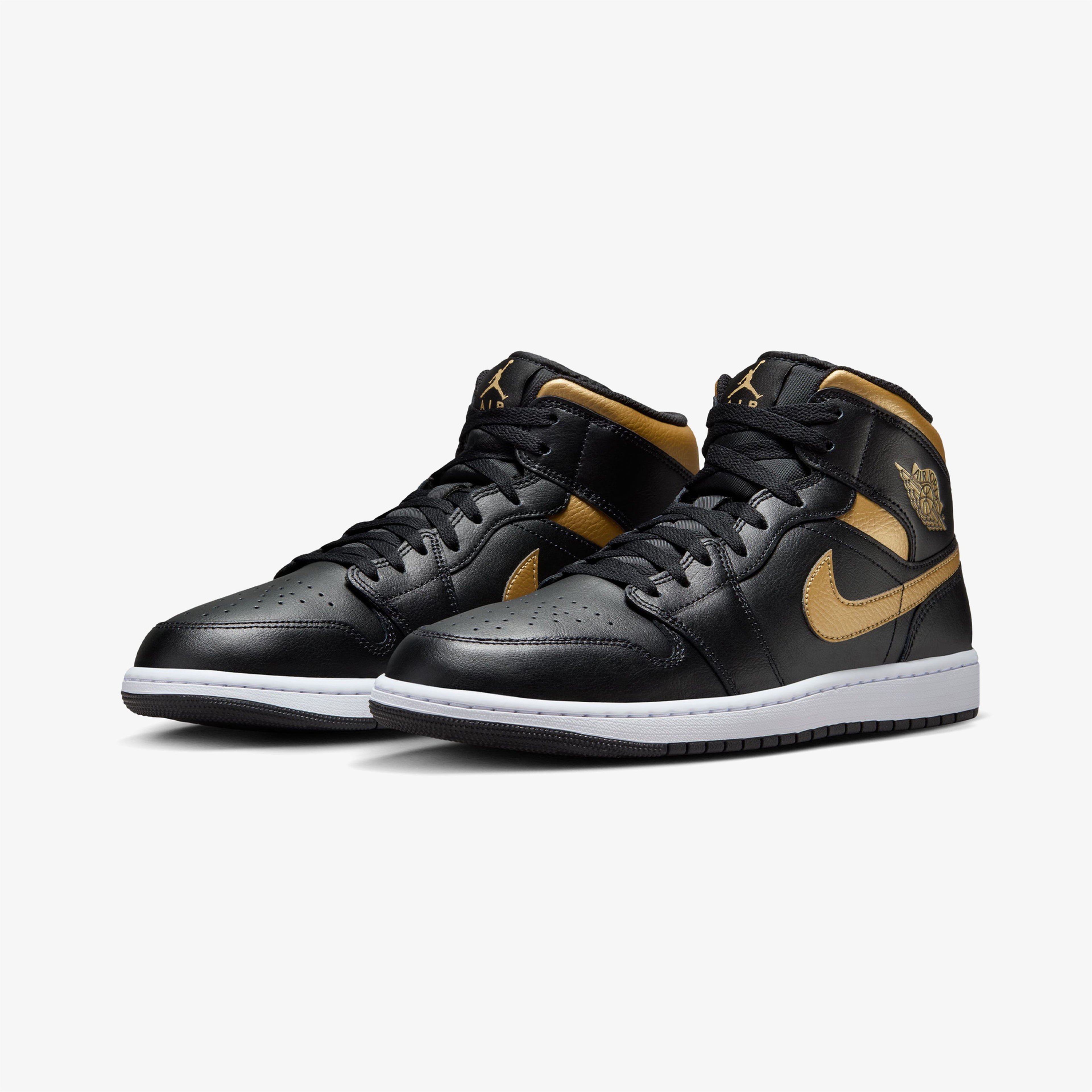 Jordan Air Jordan 1 Mid Erkek Siyah Sneaker