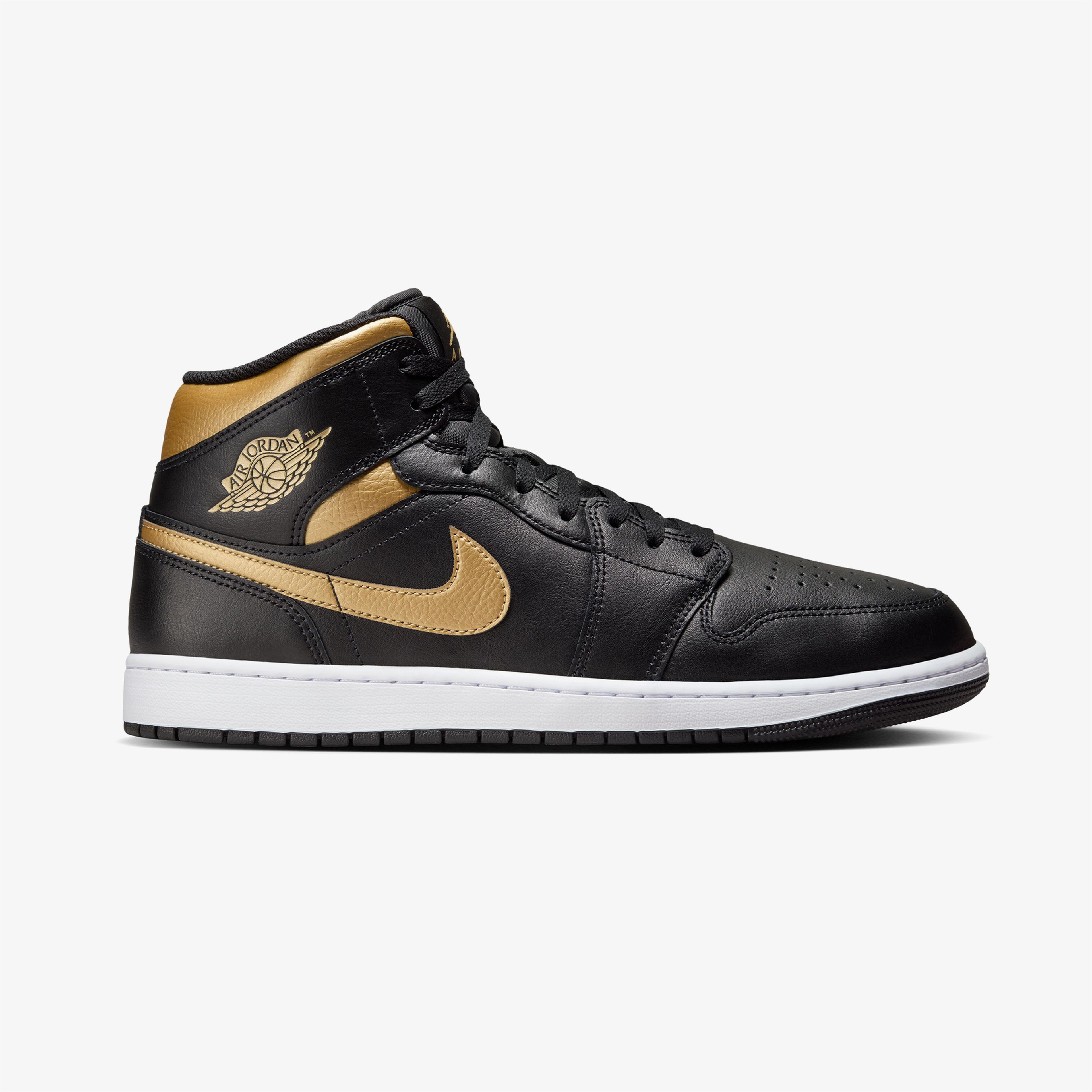 Jordan Air Jordan 1 Mid Erkek Siyah Sneaker
