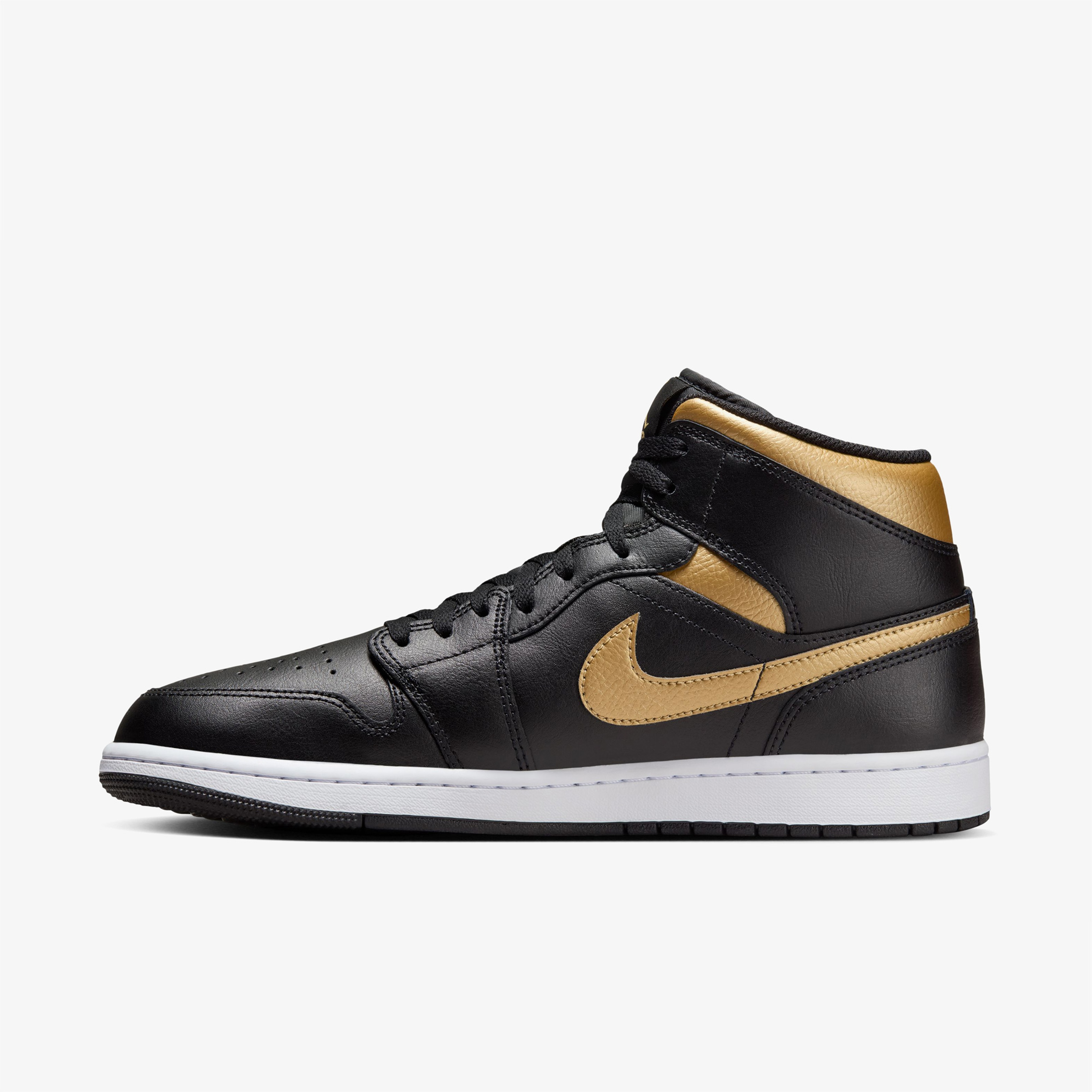 Jordan Air Jordan 1 Mid Erkek Siyah Sneaker