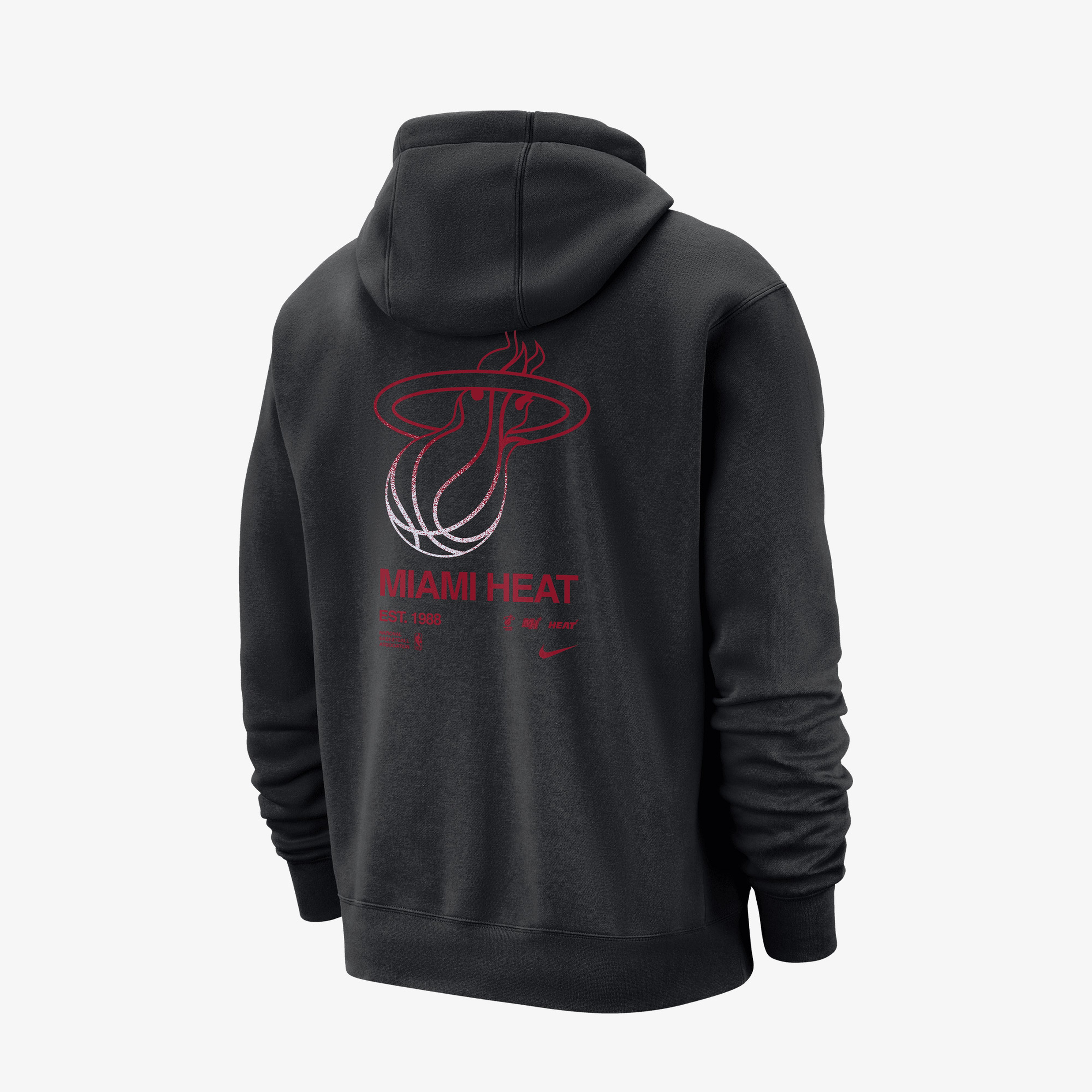 Jordan Miami Heat Club Courtside Erkek Siyah Hoodie