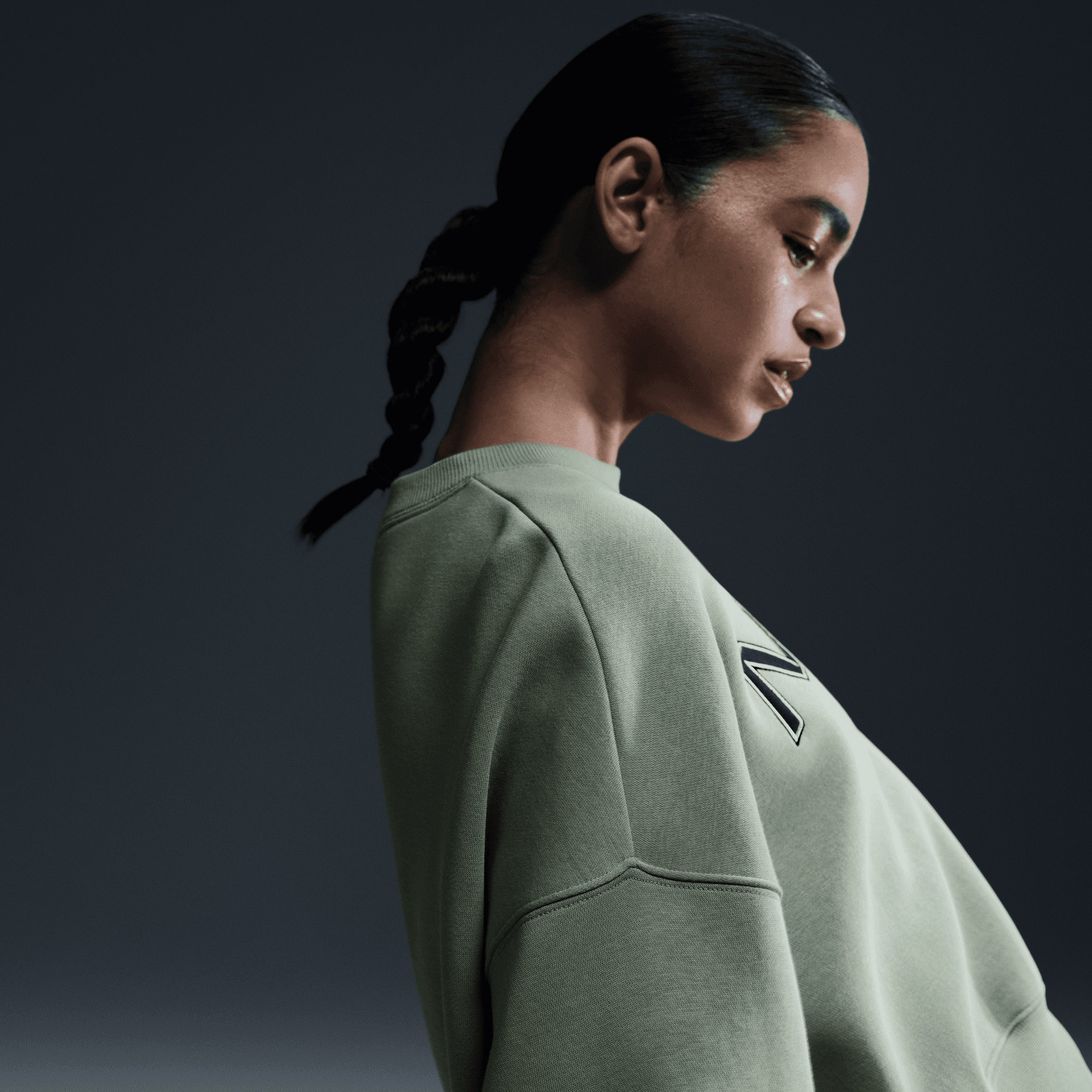 Nike Sportswear Phoenix Fleece Kadın Yeşil Sweatshirt