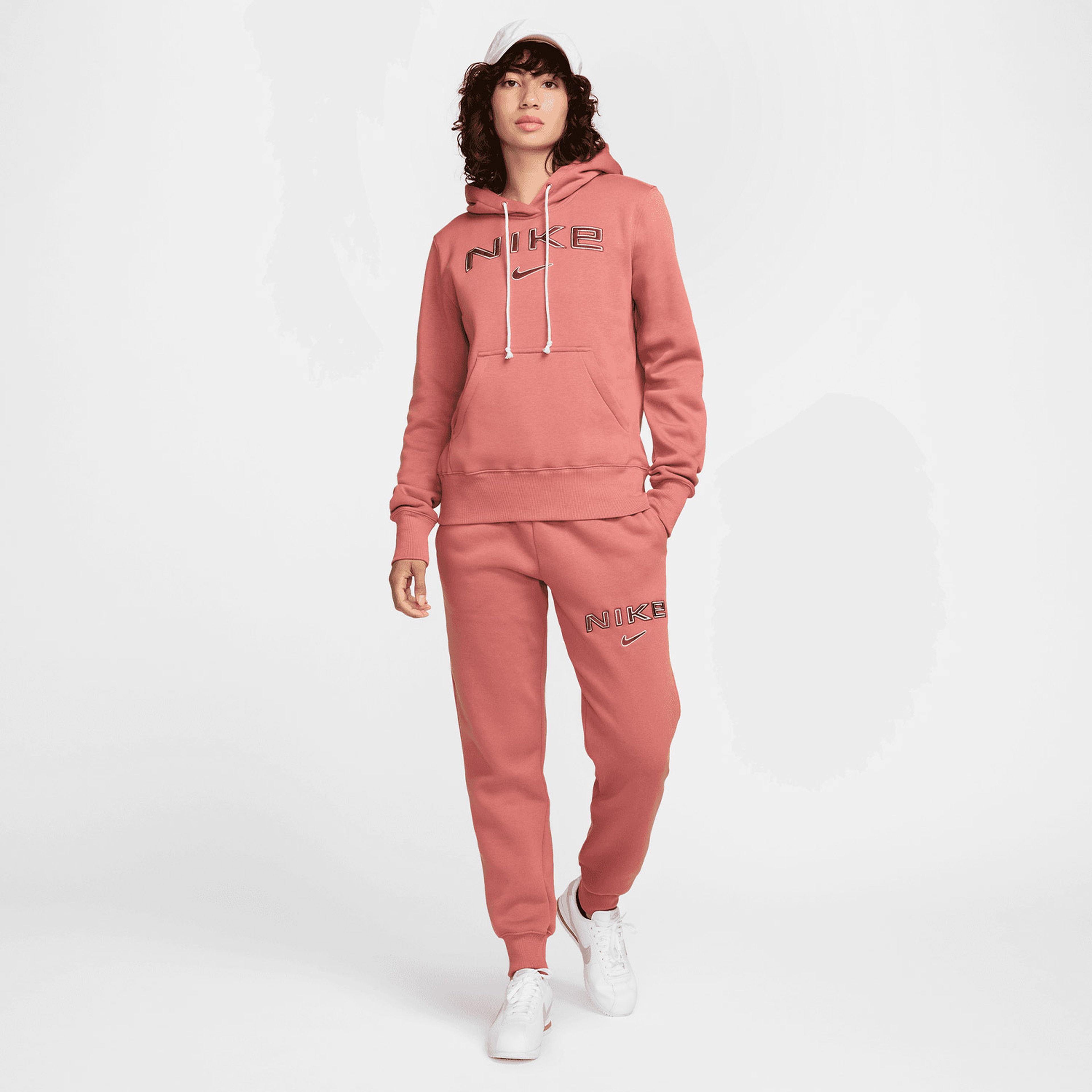 Nike Sportswear Phoenix Fleece Kadın Kırmızı Hoodie