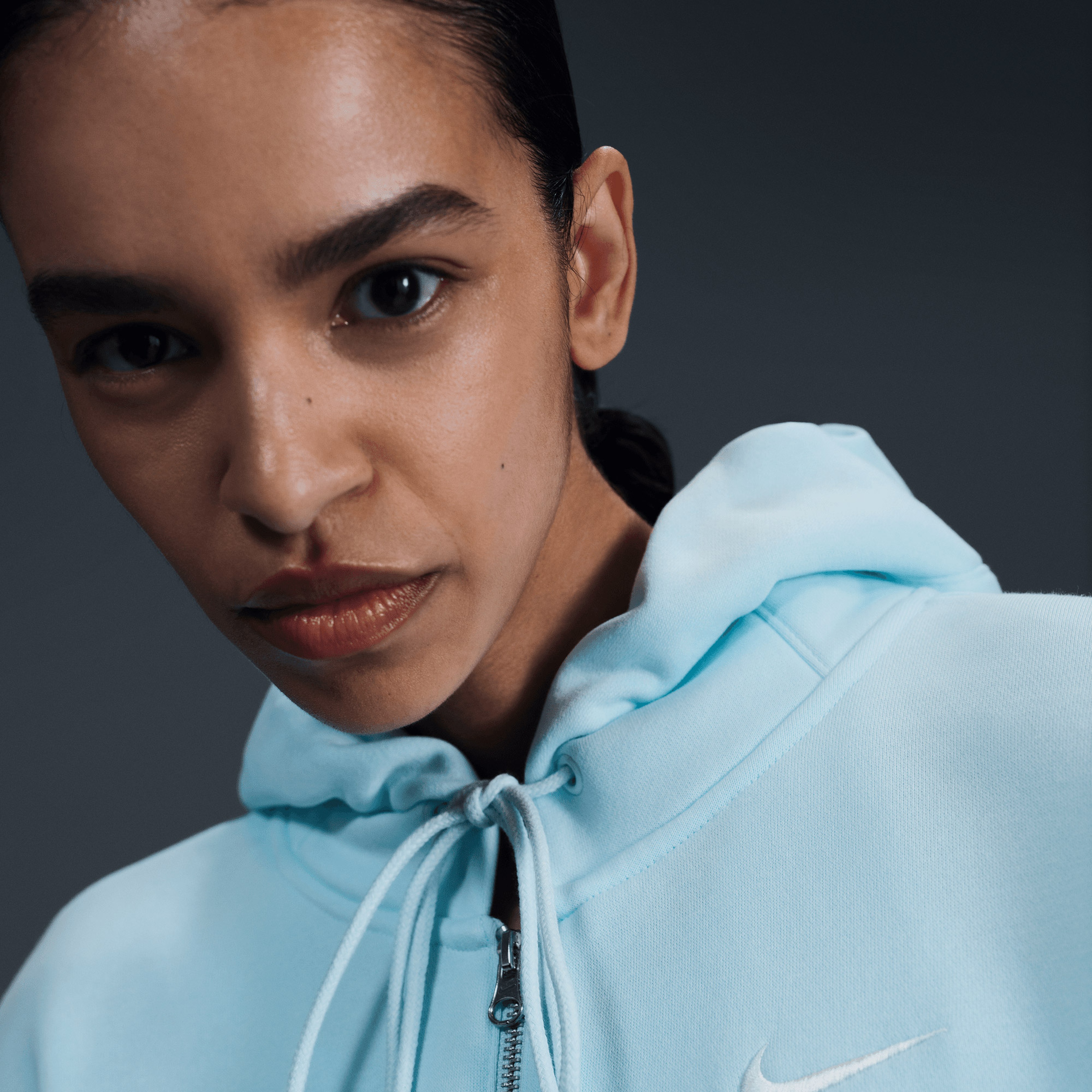 Nike Sportswear Phoenix Fleece Kadın Mavi Eşofman Üstü