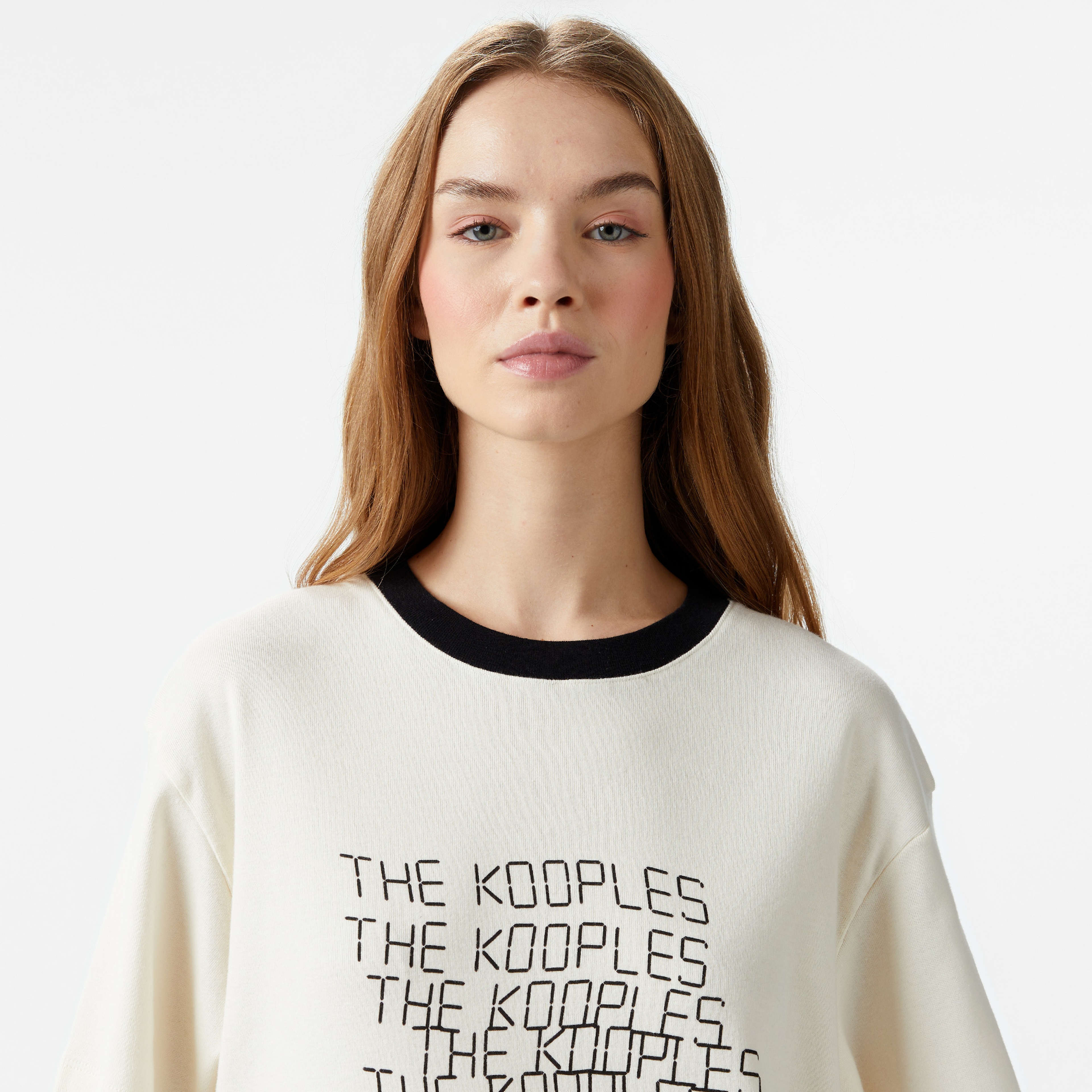 The Kooples Classic Kadın Krem T-Shirt
