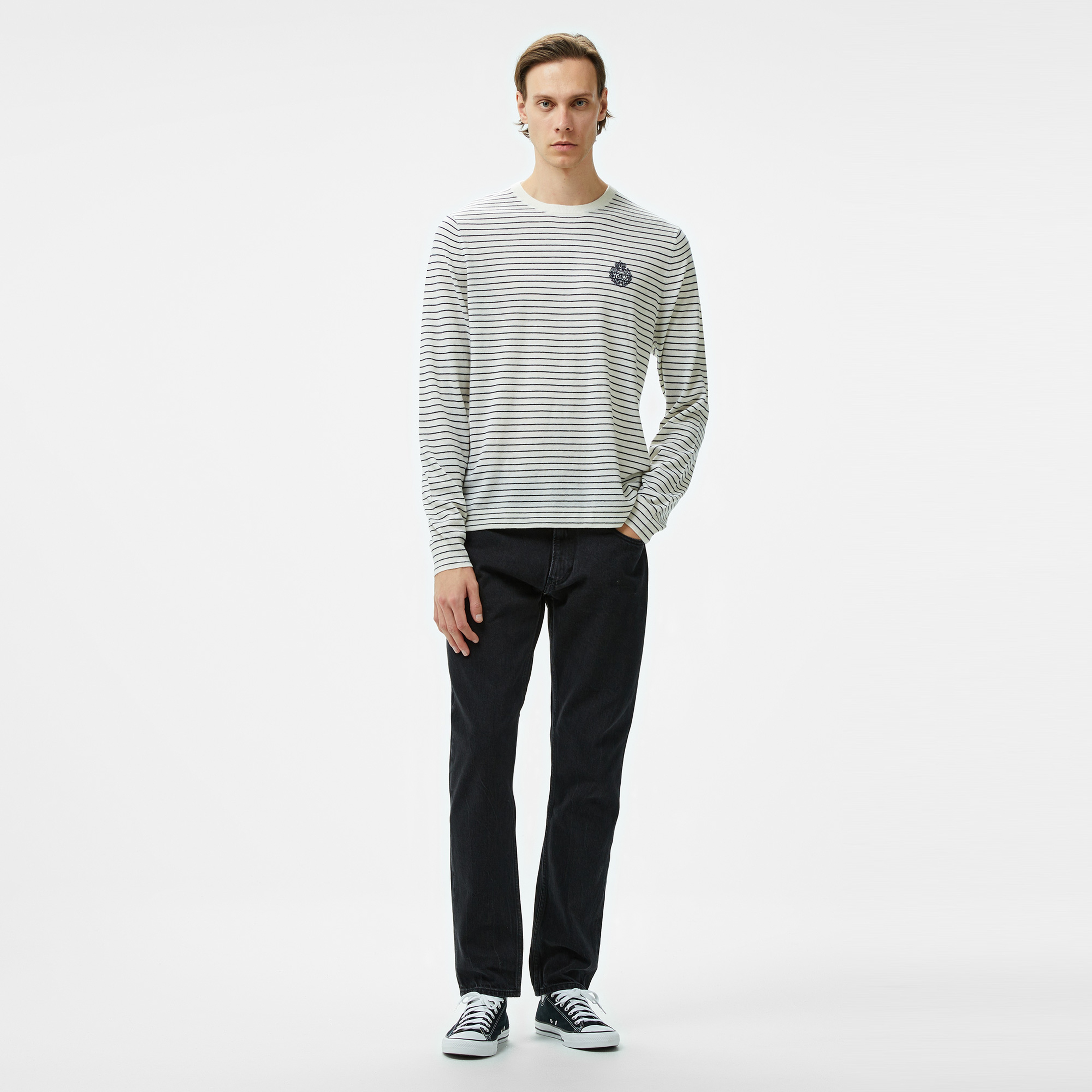 The Kooples Classic Unisex Beyaz Sweatshirt