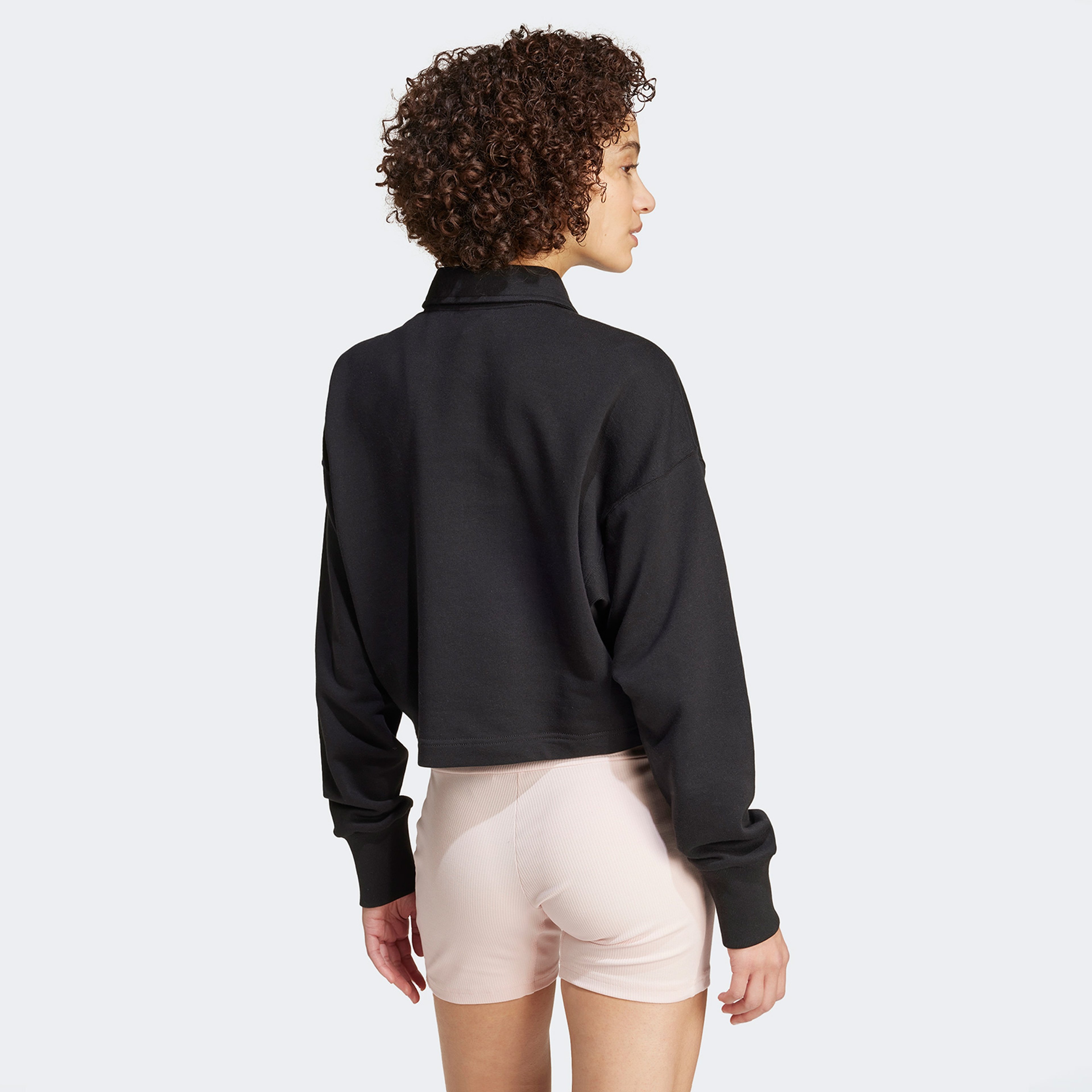 adidas All Szn French Terry Polo Kadın Siyah Sweatshirt