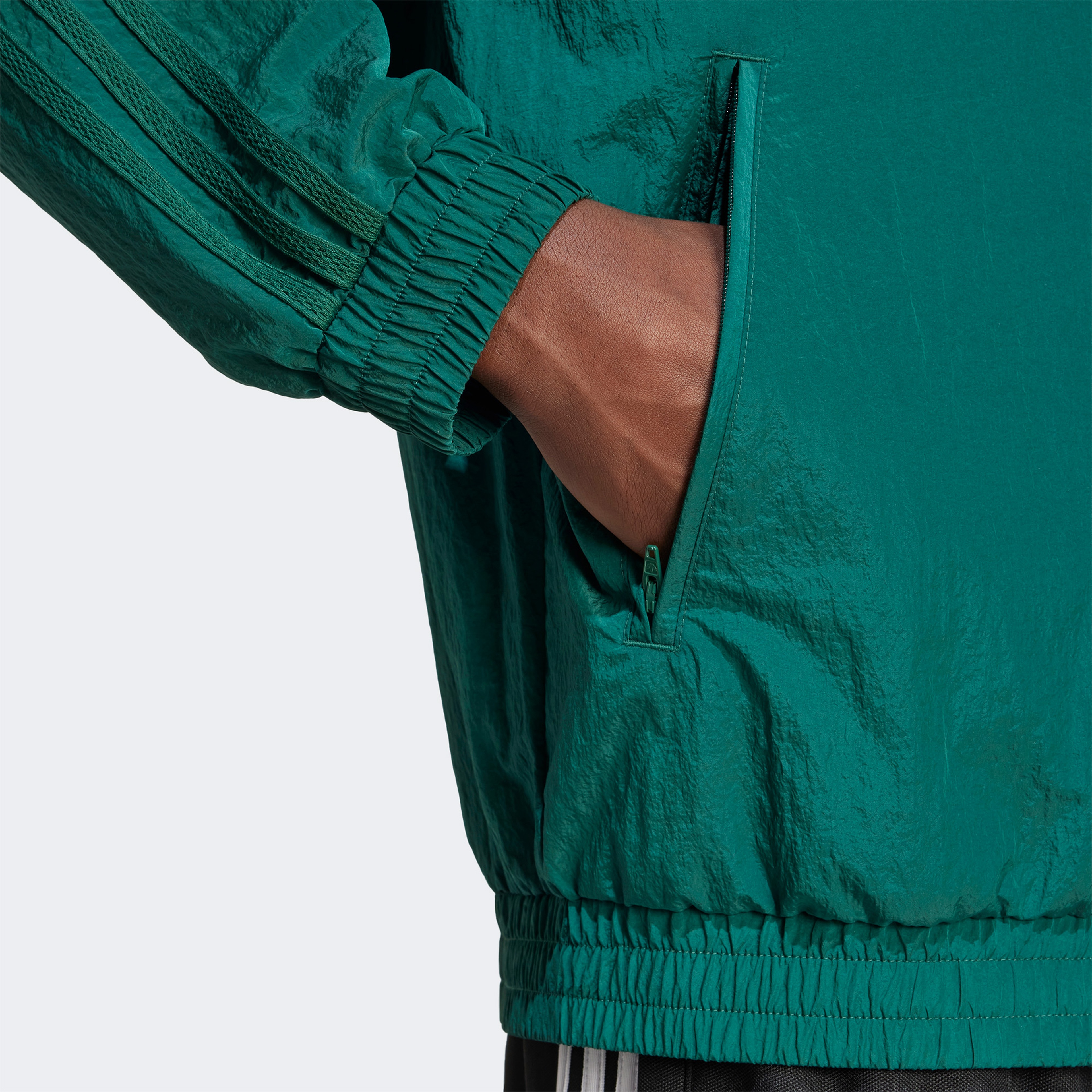adidas Originals 80S Nylon Archive 3 Stripes Erkek Yeşil Eşofman Üstü