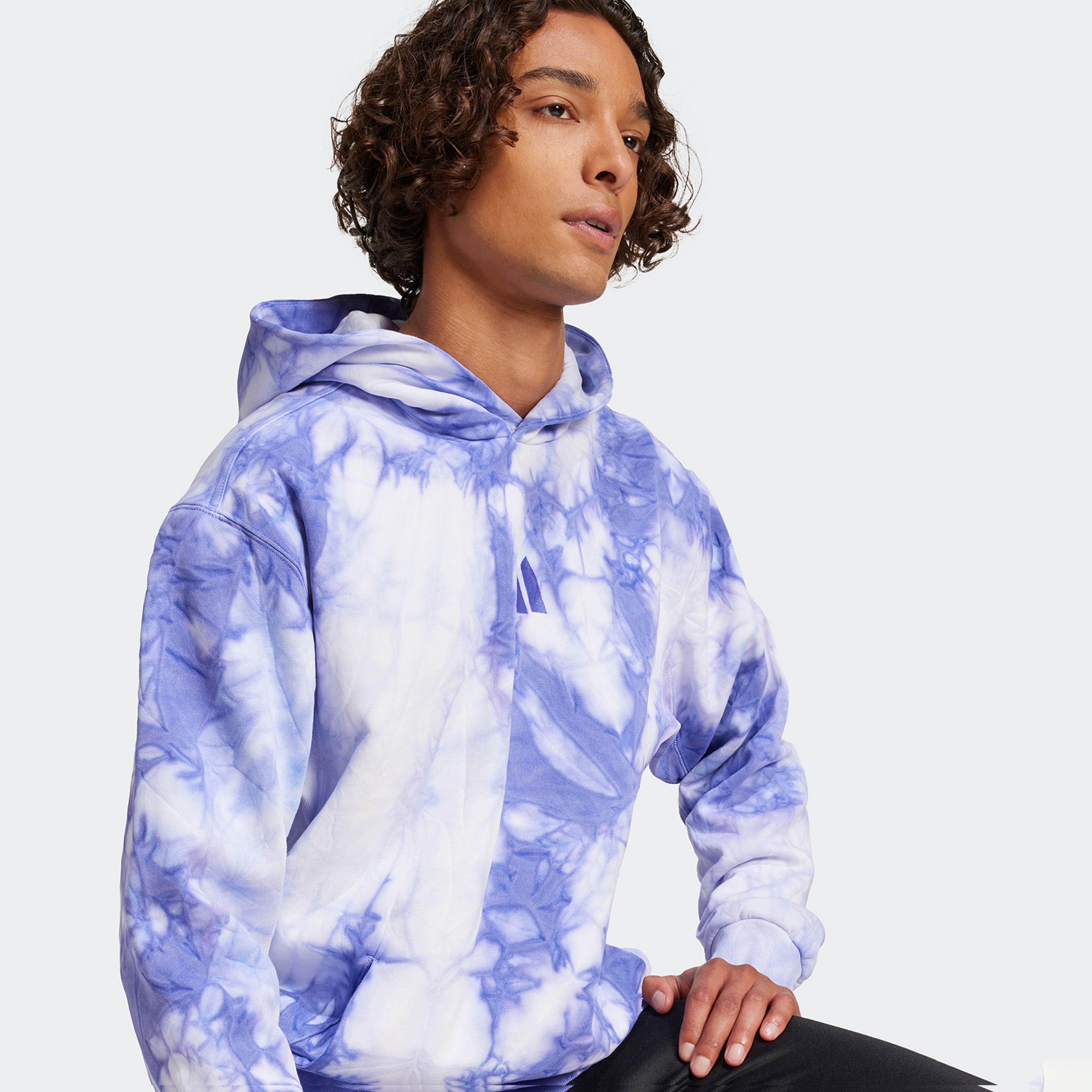 adidas All Szn Fleece Wash Erkek Mavi Hoodie
