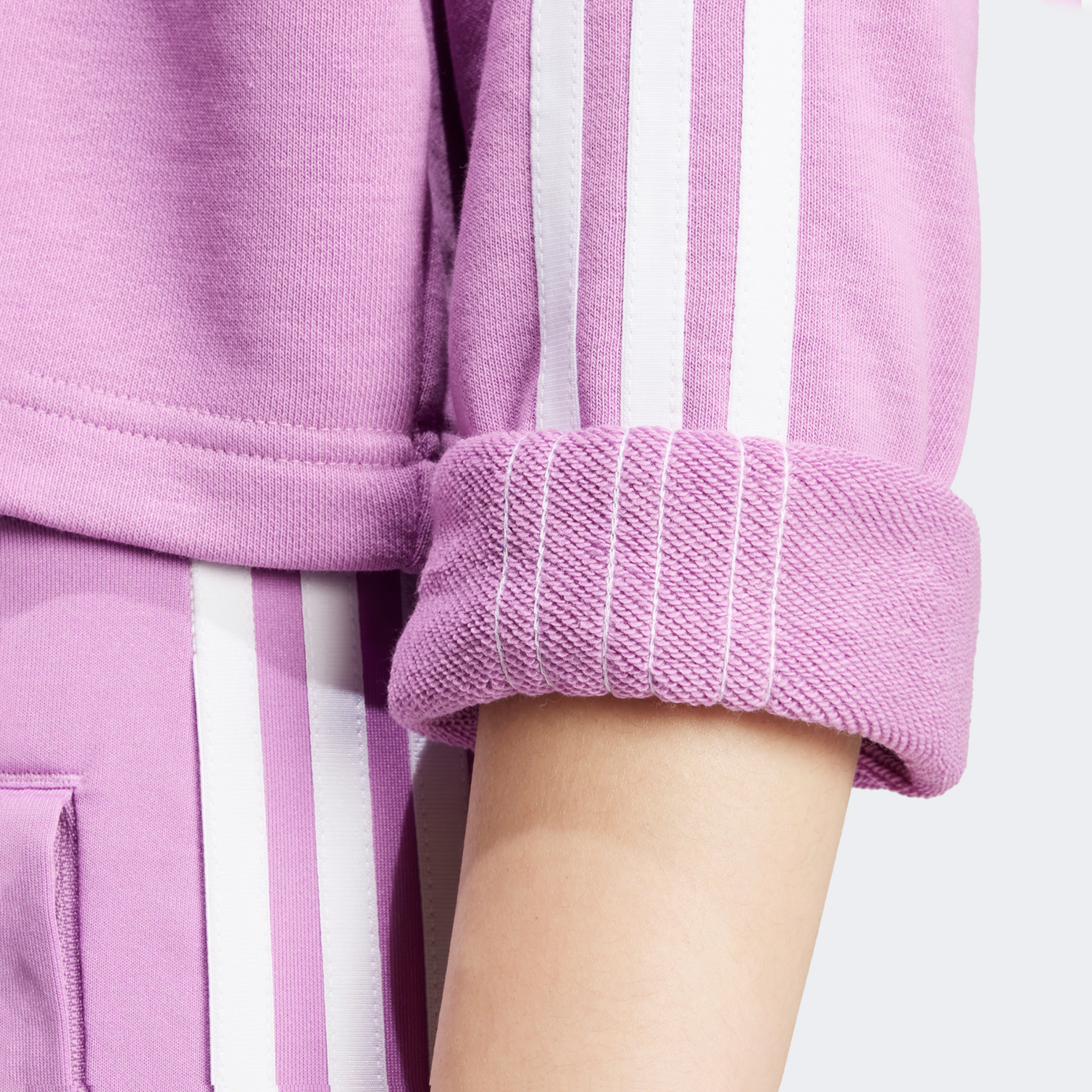 adidas Adicolor 3-Stripes Kadın Mor Hoodie