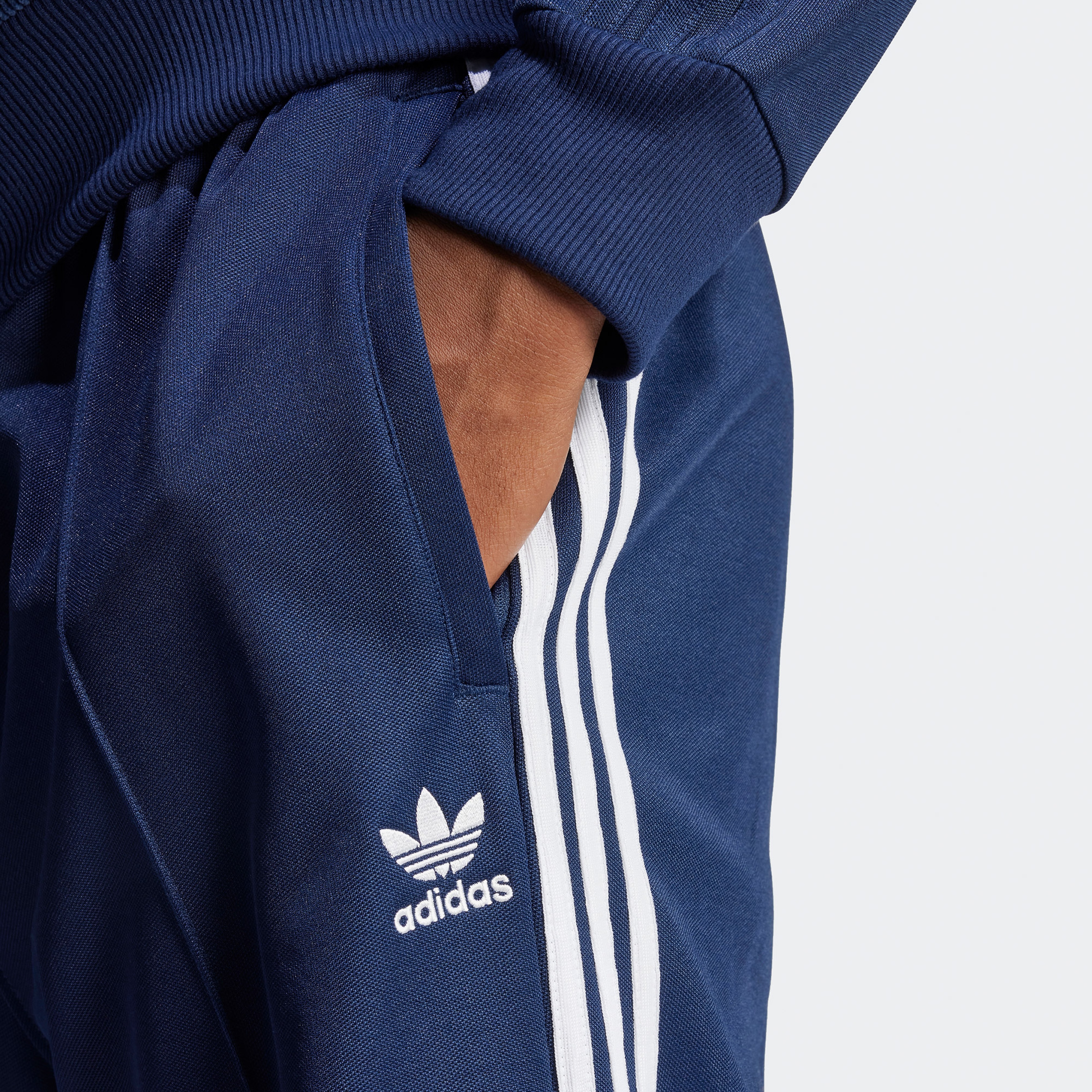 adidas Adicolor Baggy Fit Firebird Erkek Mavi Eşofman Altı