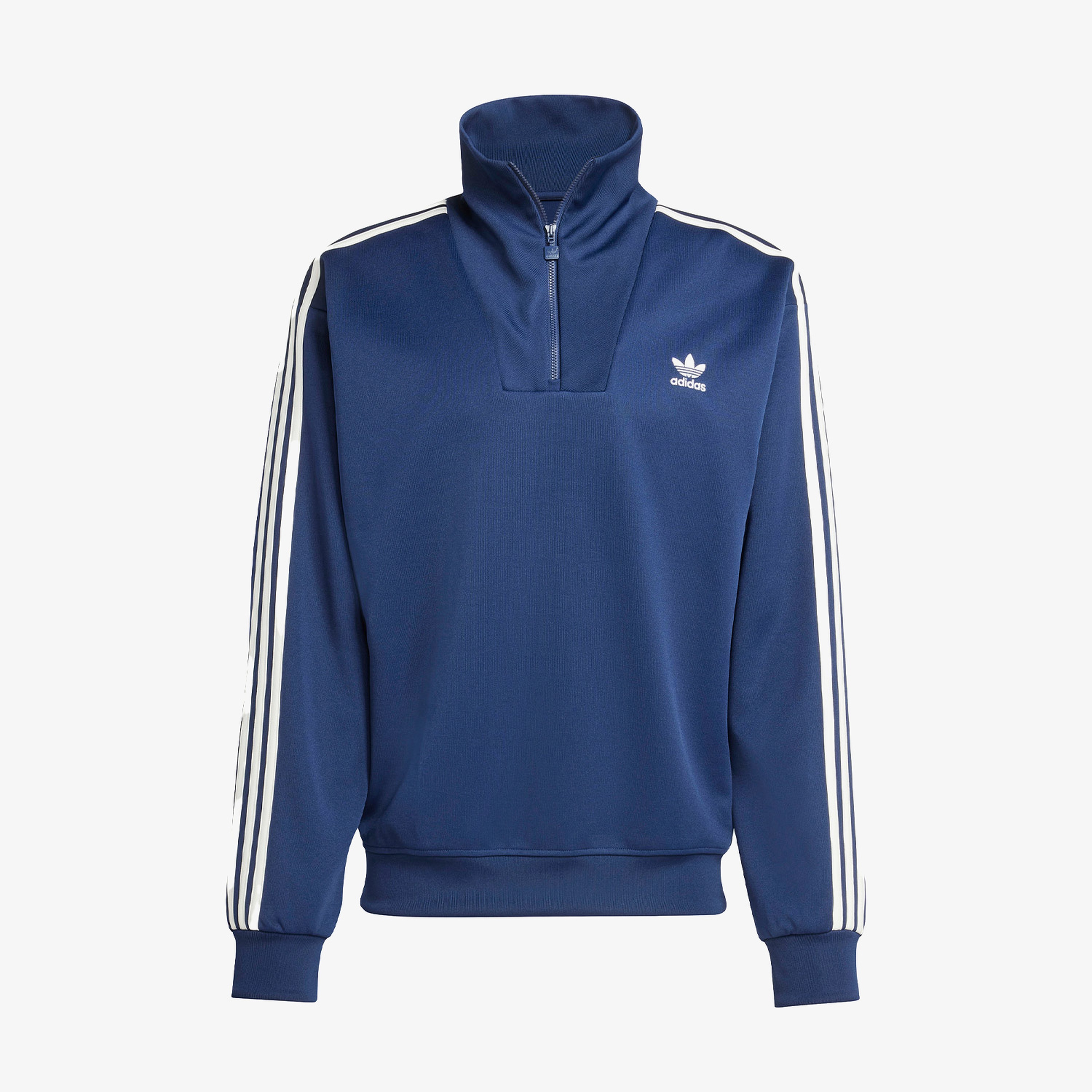 adidas Adicolor Funnelneck Tt Erkek Mavi Eşofman Üstü