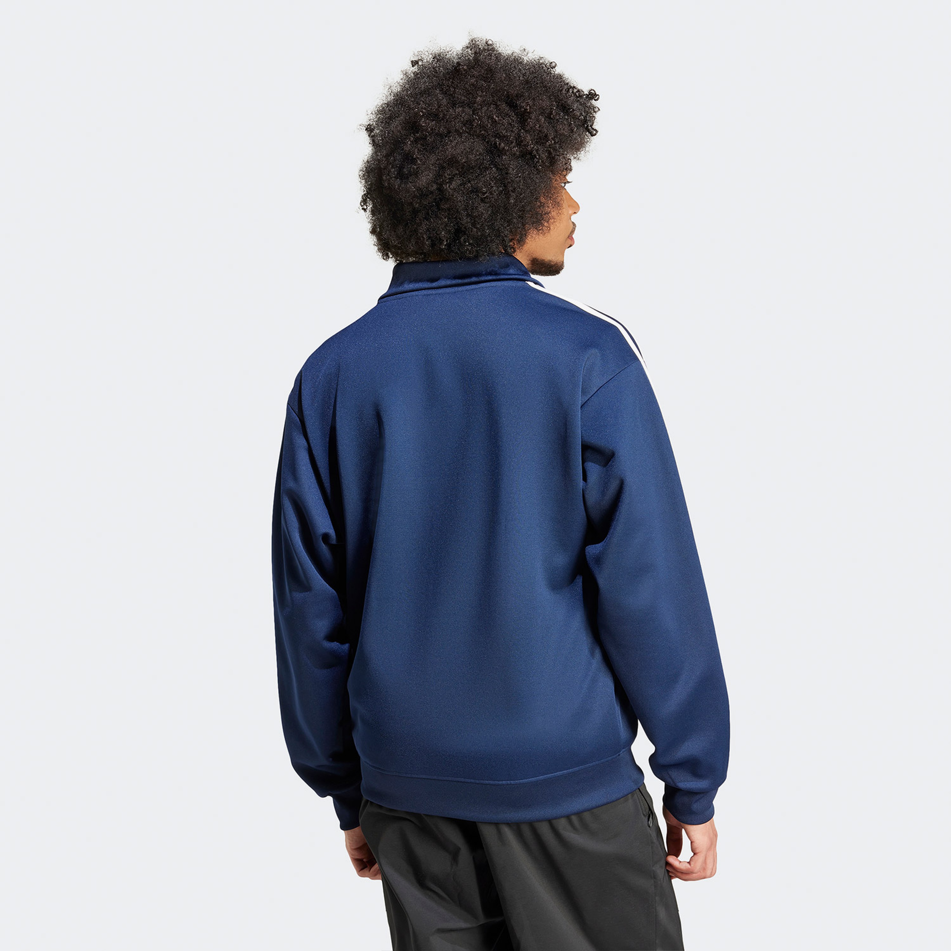 adidas Adicolor Funnelneck Tt Erkek Mavi Eşofman Üstü