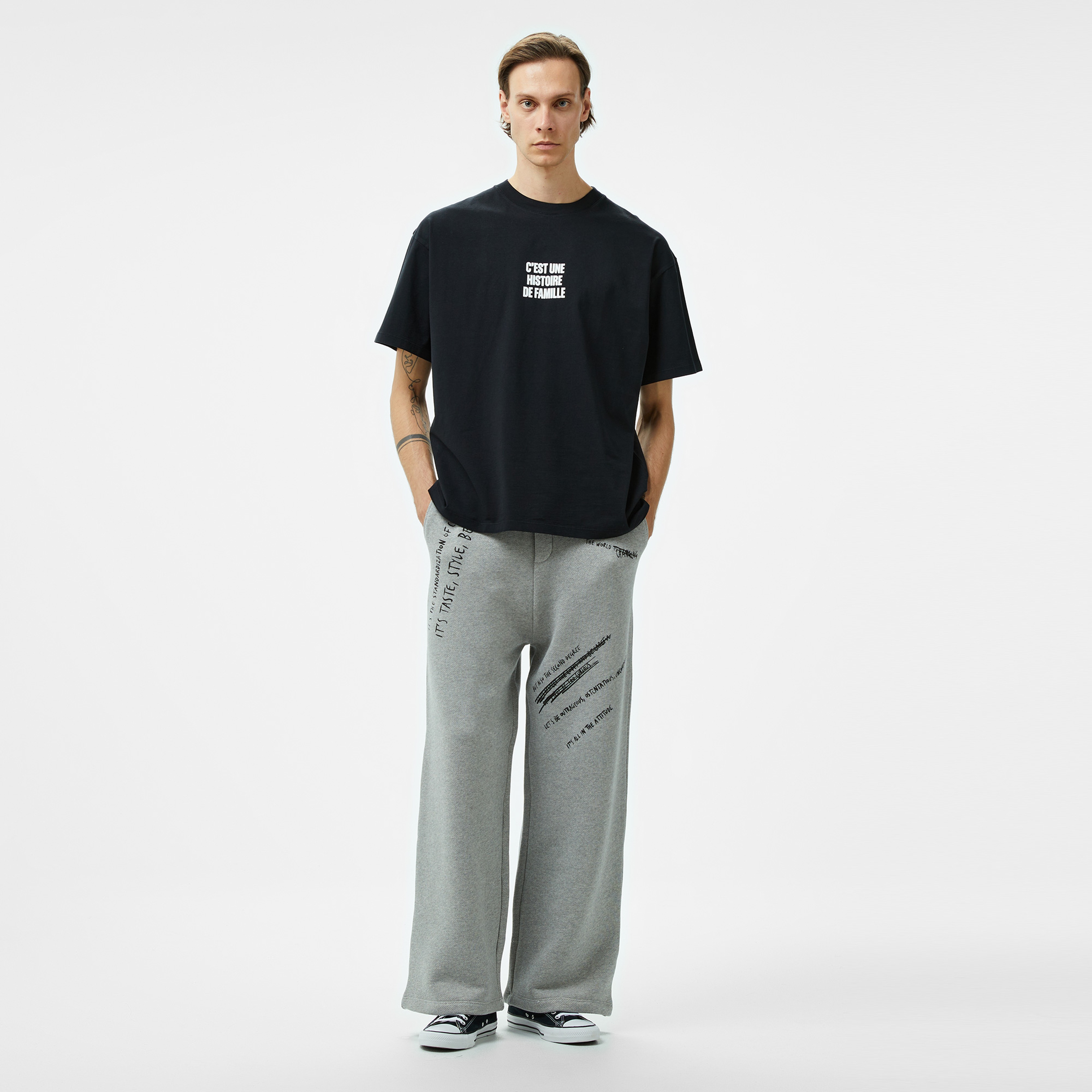 The Kooples Classic Erkek Siyah T-Shirt