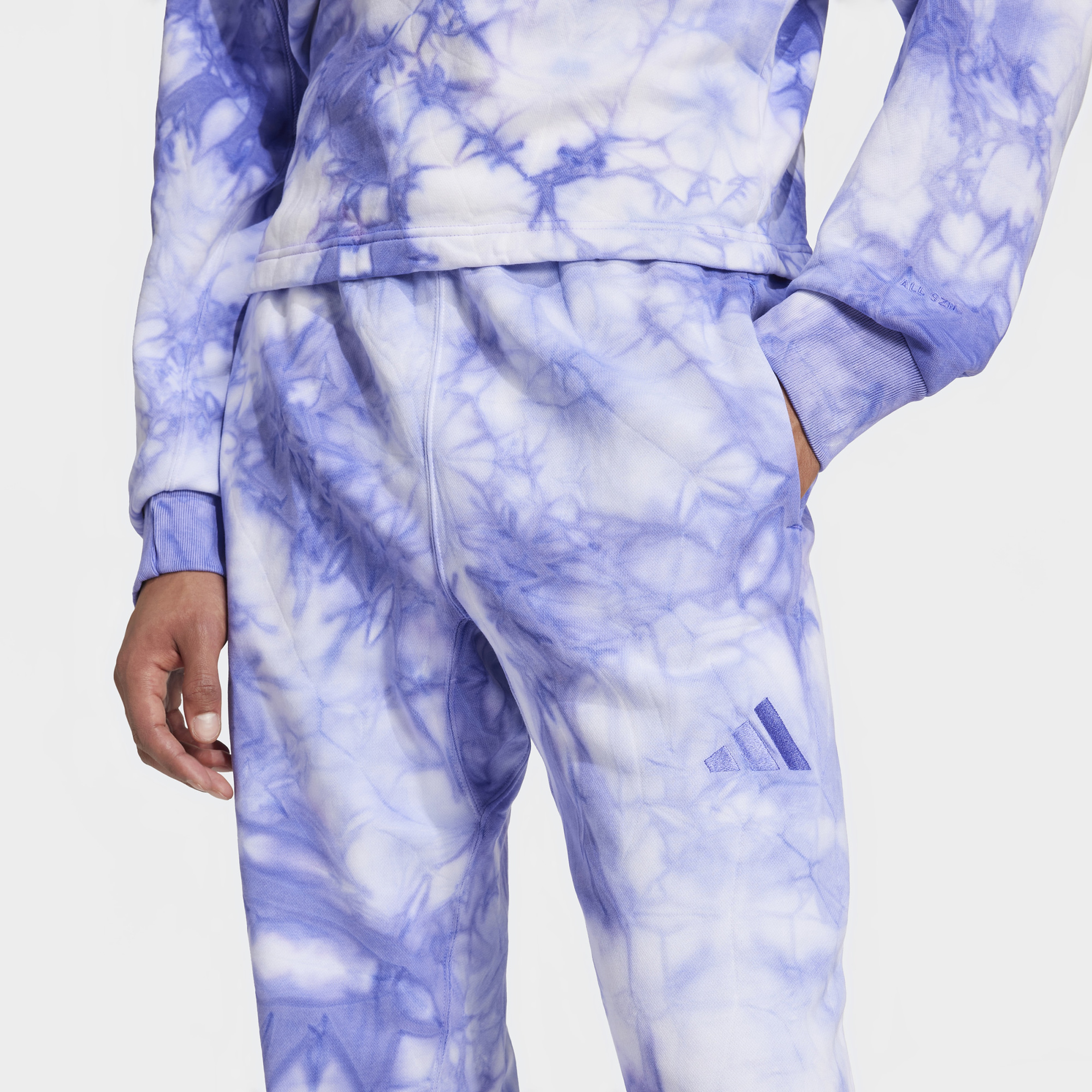 adidas All Szn Fleece Wash Erkek Mavi Eşofman Altı