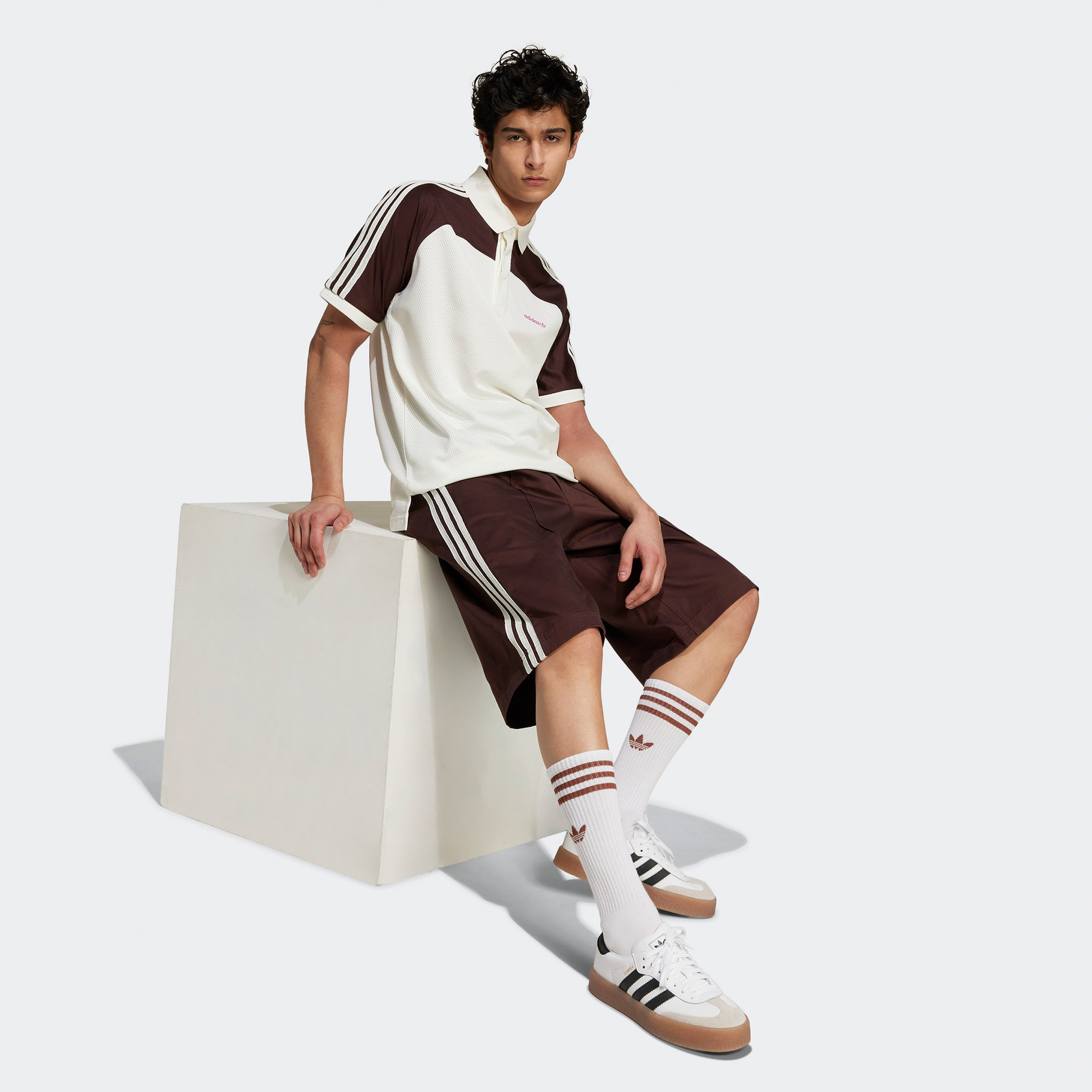 adidas Originals 80S Loose Buttoned 3 Stripes Bermuda 11İnch Erkek Kahverengi Şort