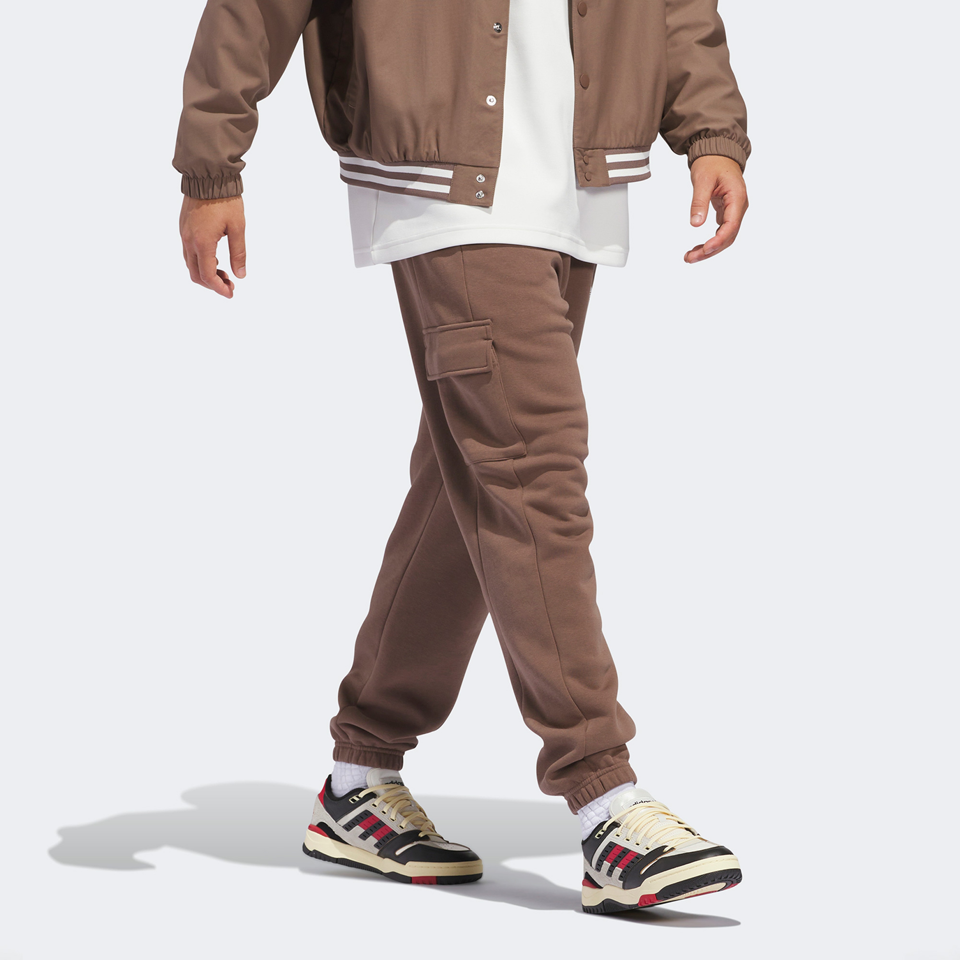 adidas Basketball Cargo Unisex Kahverengi Eşofman Altı