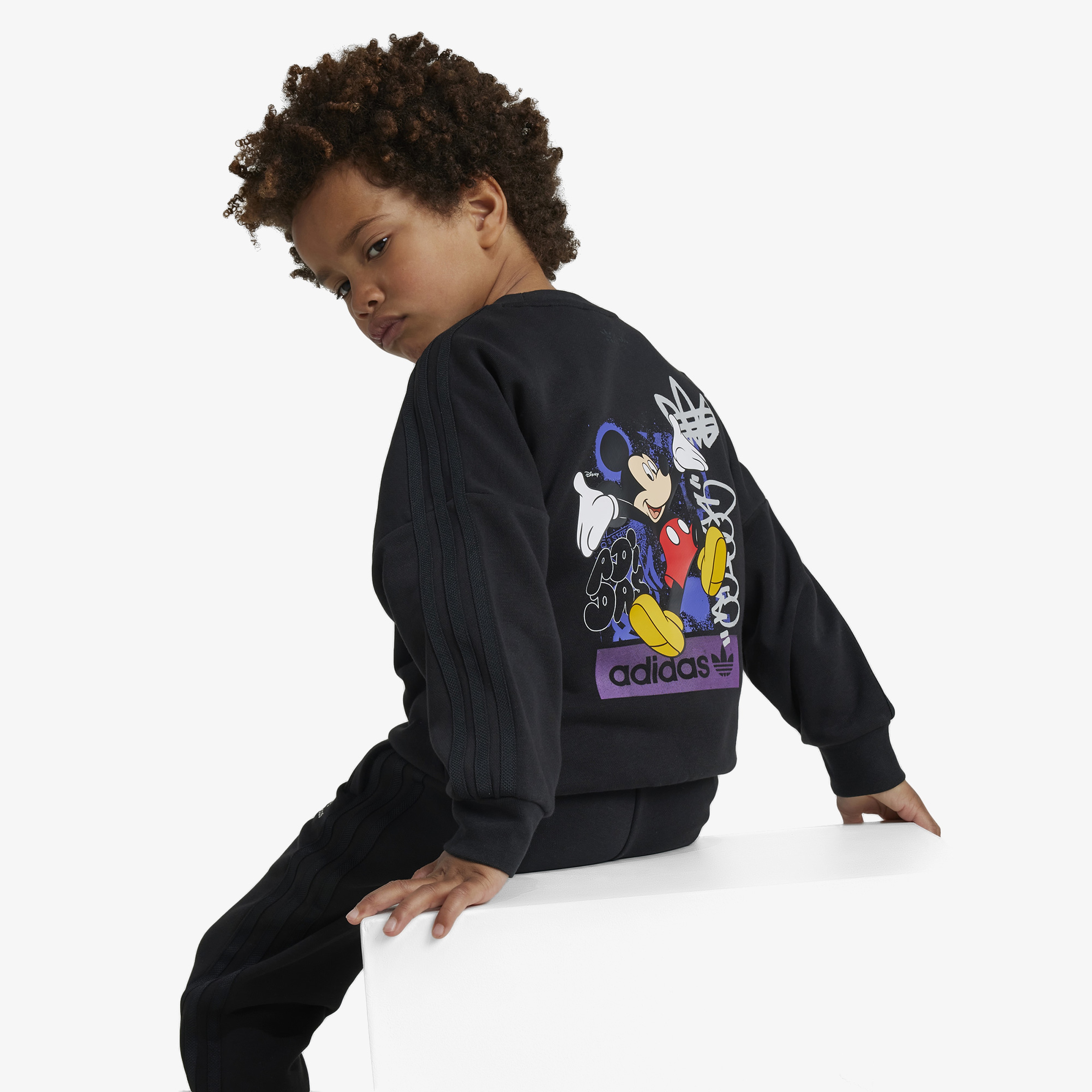 adidas Disney Mickey Mouse Çocuk Siyah Eşofman Takımı