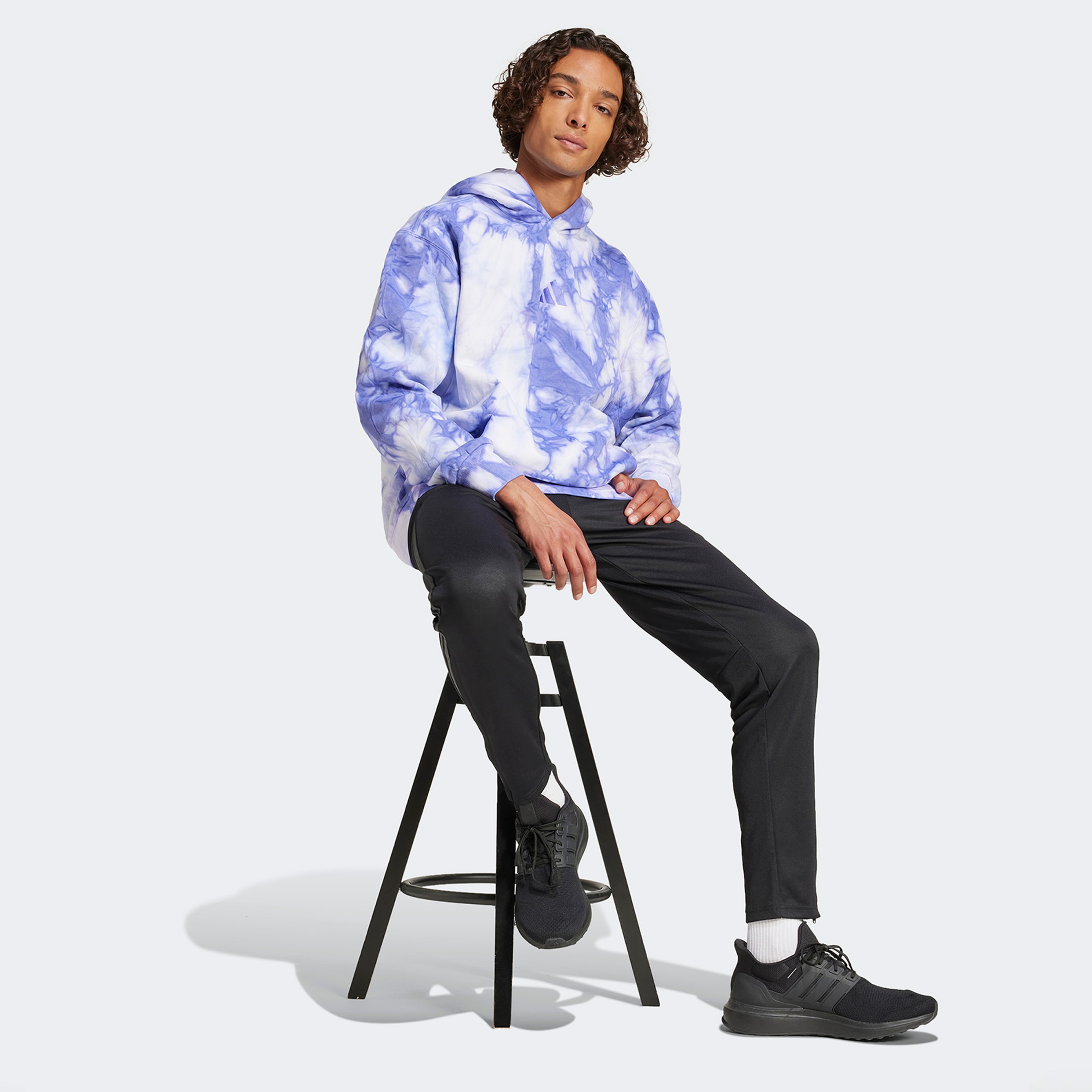 adidas All Szn Fleece Wash Erkek Mavi Hoodie