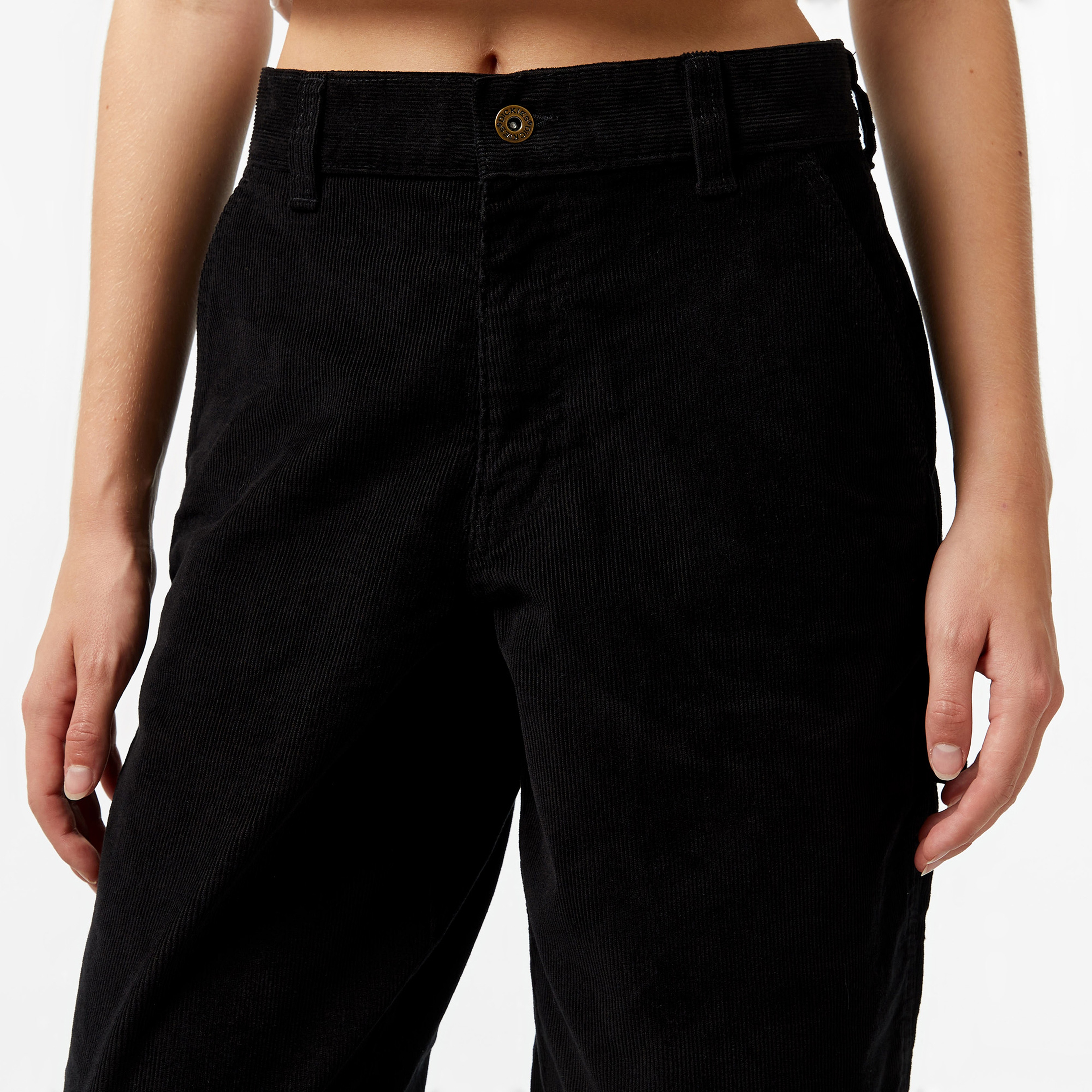 Dickies Corduroy Carpenter W Siyah Kadın Pantolon