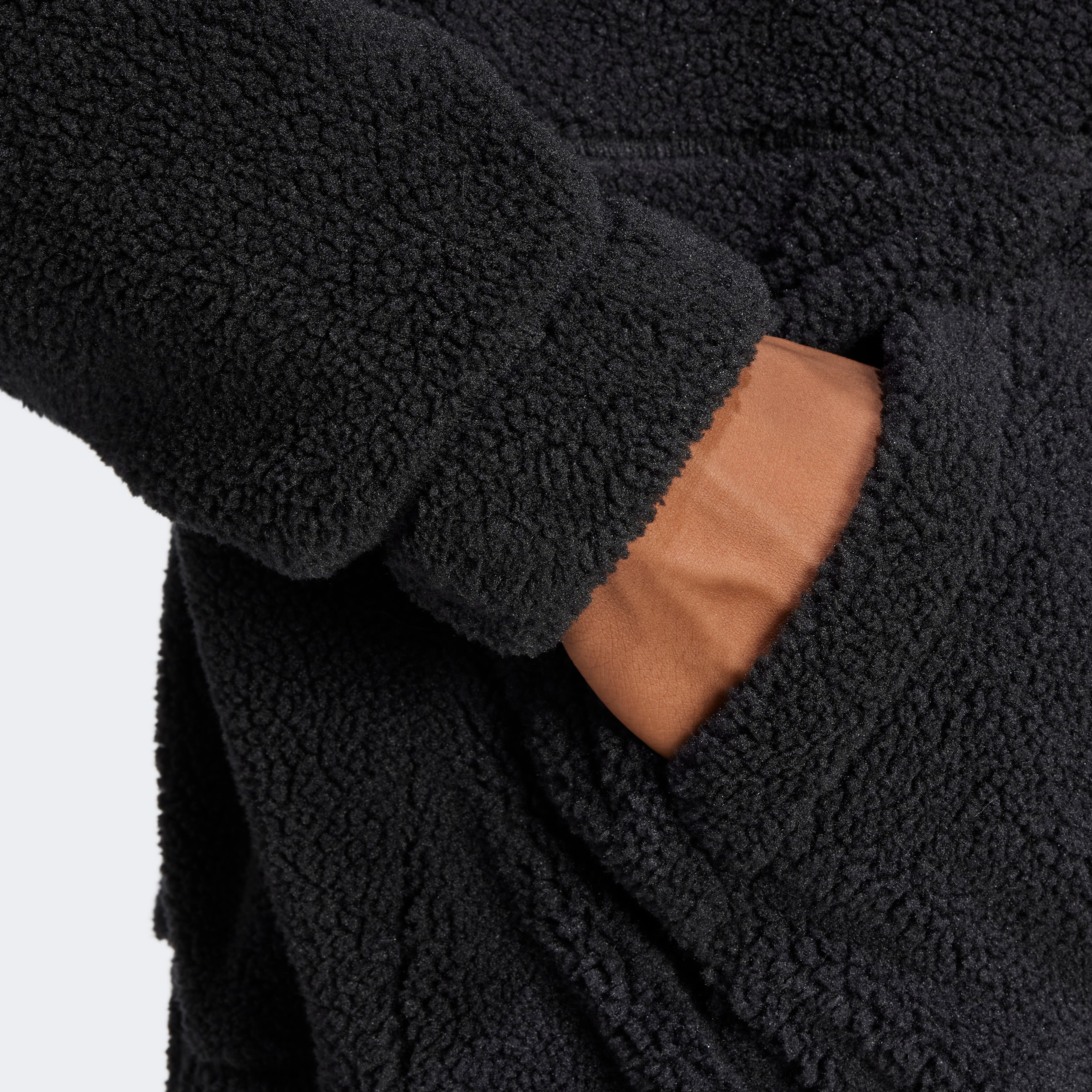 adidas Premium Essentials Polar Fleece Full-Zip Erkek Siyah Ceket