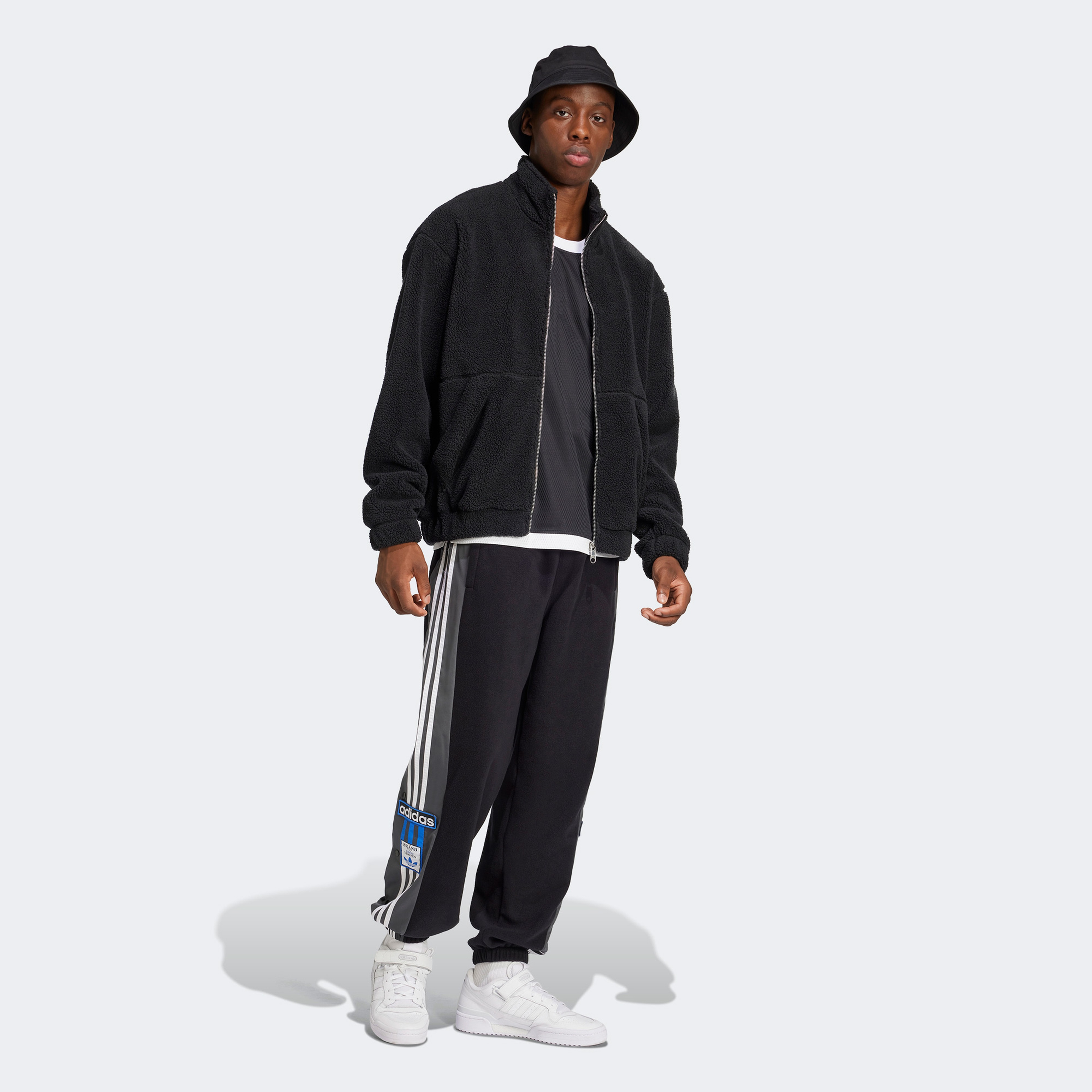 adidas Premium Essentials Polar Fleece Full-Zip Erkek Siyah Ceket