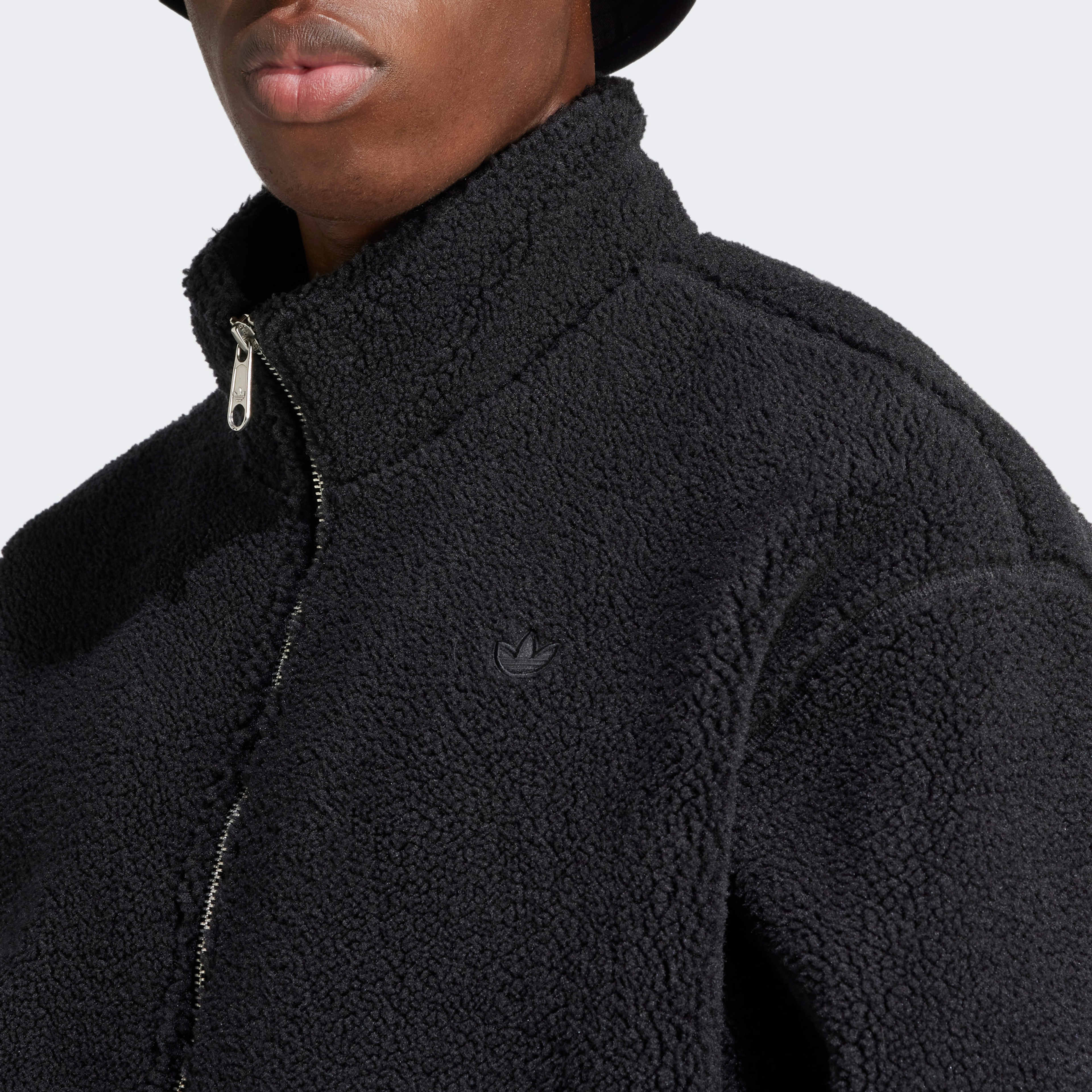 adidas Premium Essentials Polar Fleece Full-Zip Erkek Siyah Ceket