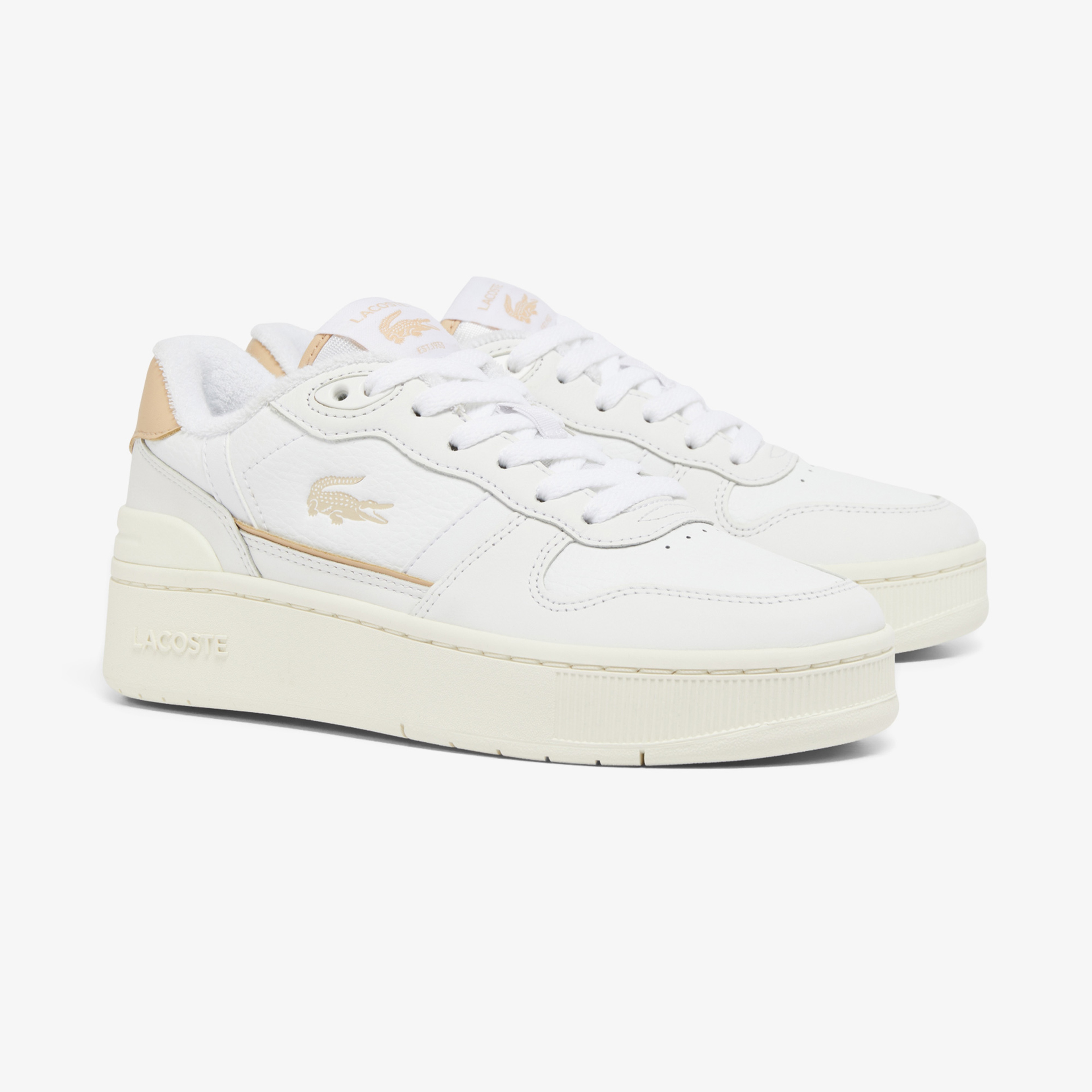 T-Clip Platform Kadın Beyaz Sneaker