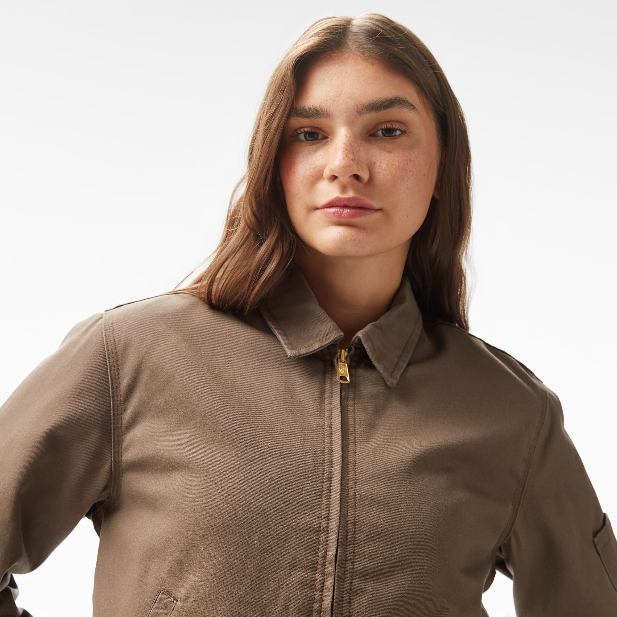 Dickies Lined Eisenhower Crop Rec Kadın Kahverengi Ceket