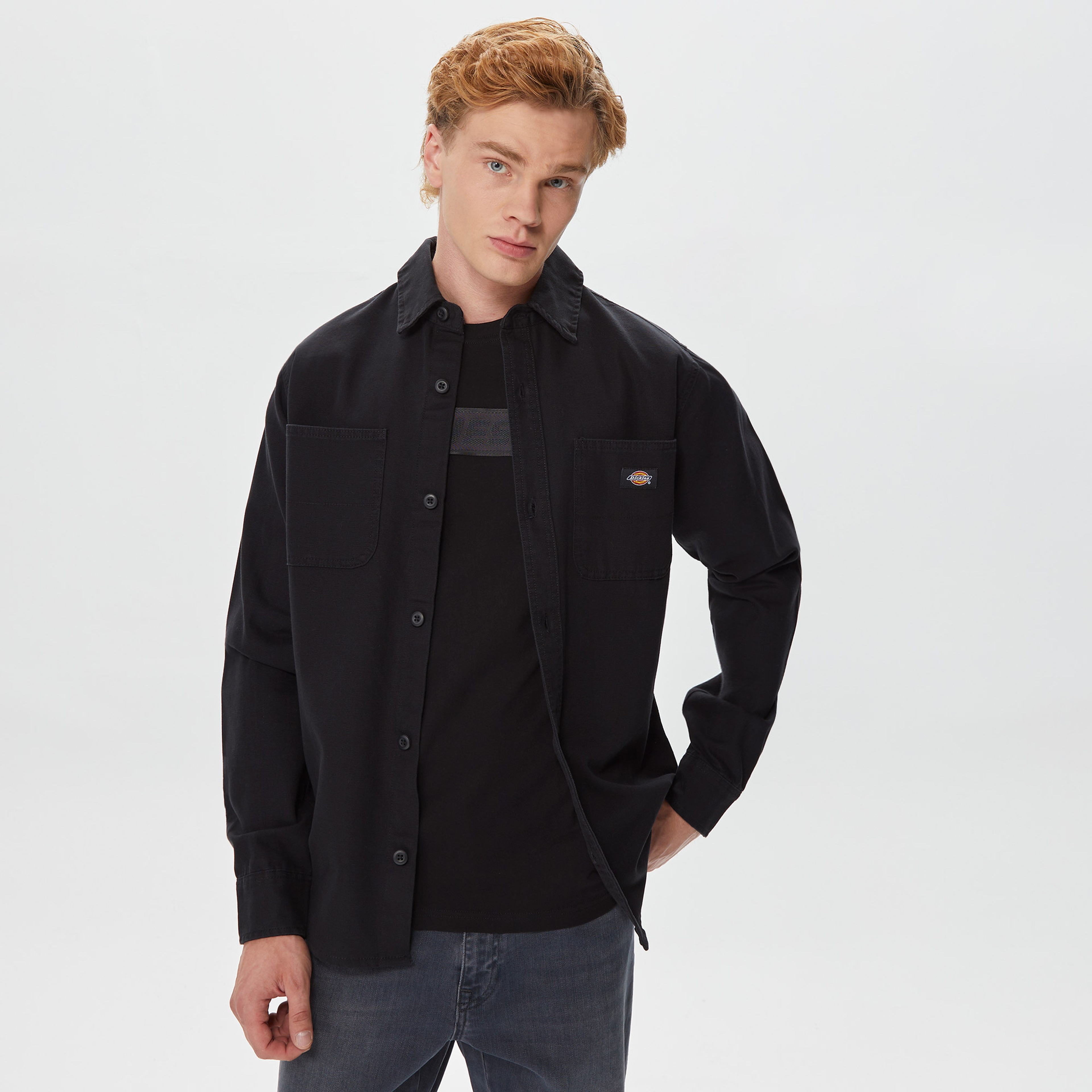 Dickies Duck Canvas Ls Erkek Siyah Gömlek