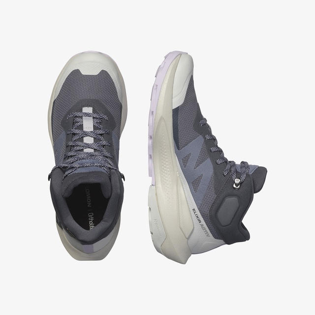 Salomon India Ink Glacier Gray Orchid Petal Salomon Elixir Activ Mid Gore-Tex Kadın Gri Bot